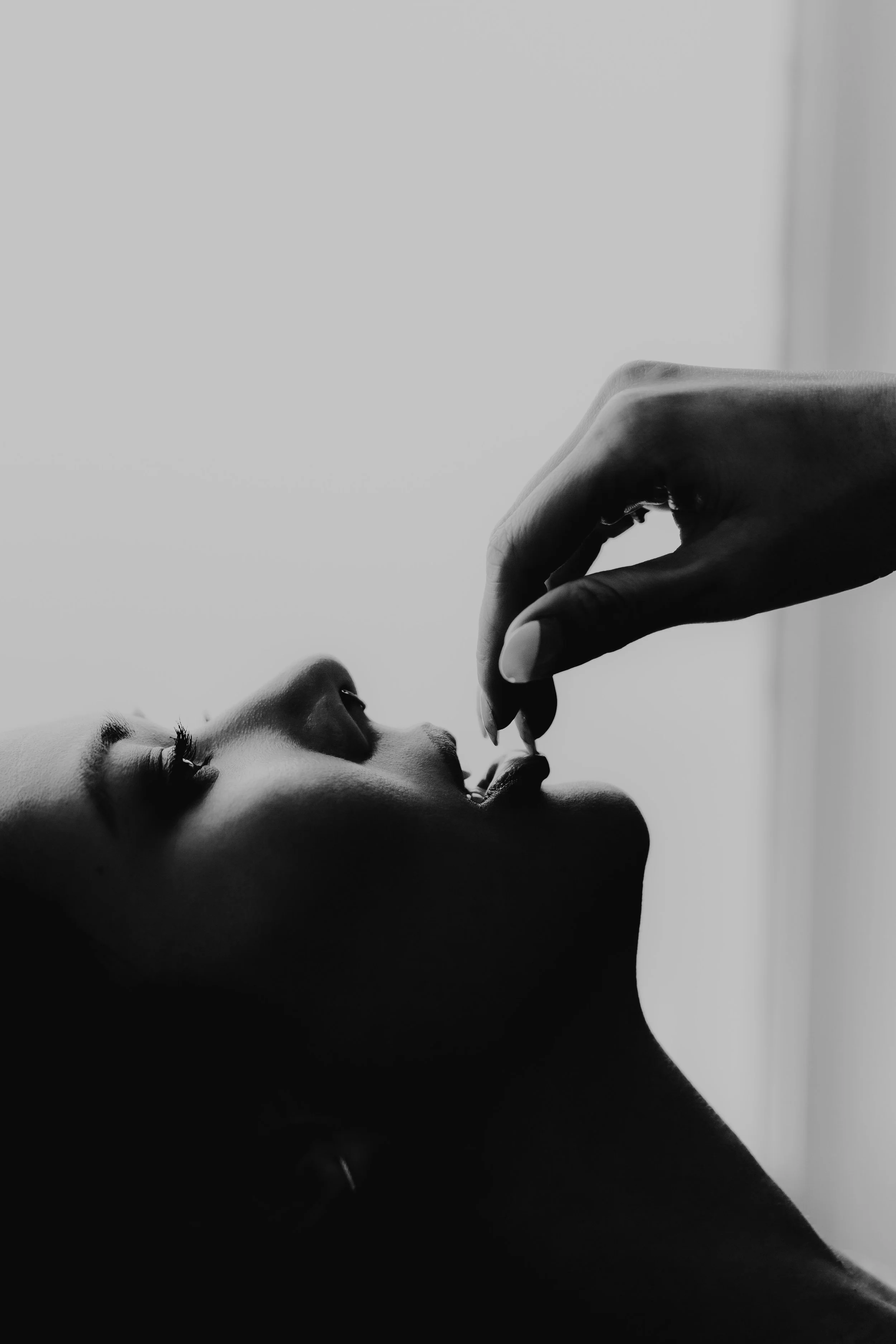 Belinda Cheyenne Boudoir Photographer - Intimate Portraiture - Fine Art Nudes - Southern California - Long Beach - Los Angeles - Orange County - Inland Empire - Sexy Lingerie - Black Bodysuit  - Black and White 