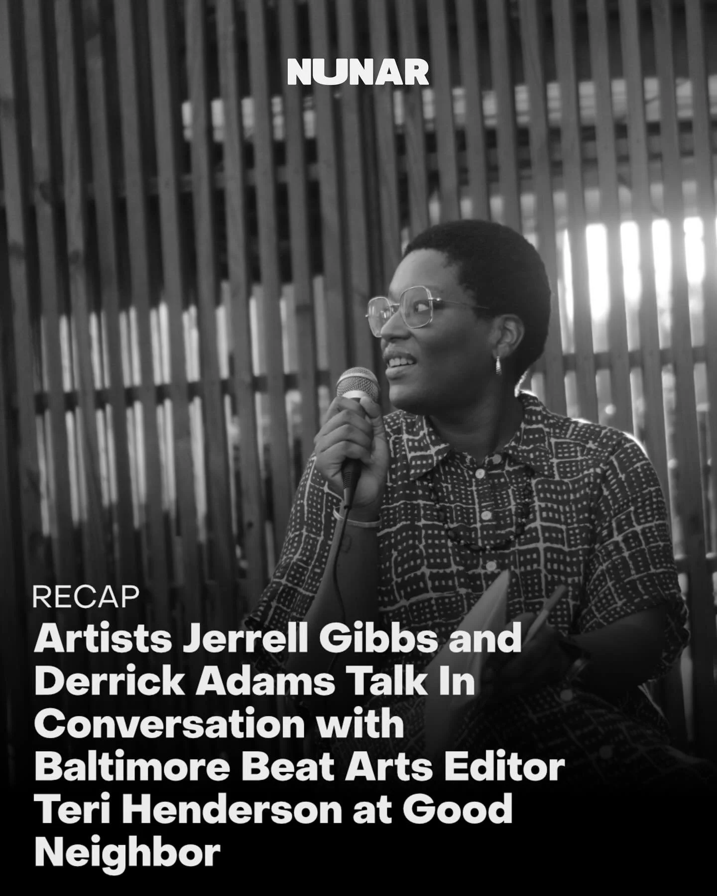 Earlier this month, the fifth anniversary of Good Neighbor&rsquo;s Design Camp rounded off in an evening conversation with artists @jerrellgibbs and @derrickadamsny, sat with Baltimore Beat Arts Editor @terimhenderson, weaving through their artistic 
