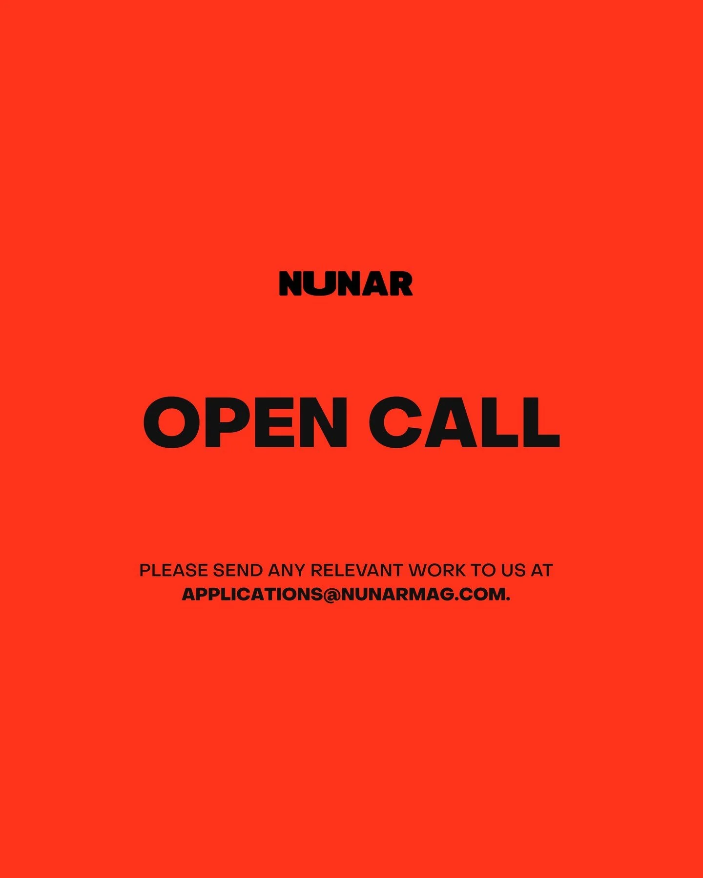 * APPLICATIONS ARE CLOSED, THANK YOU * NUNAR Magazine is looking for team members for the spring/summer season! 

Our open call for the year is LIVE. Applications will be accepted until 1/30.

Creatives will be selected for spring/summer projects, bu