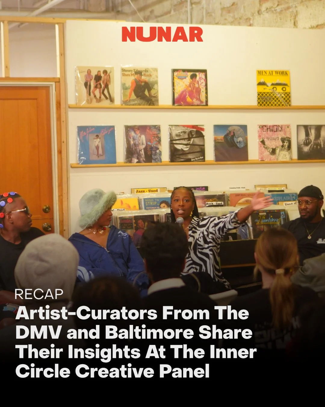 Honoring the 10th Anniversary of The Inner Circle, O-Slice (@flowsnice) hosted fellow artist-curators John Tyler (@johntylersounds), Alex Vaughn (@alexvaughn), and herself on a panel moderated by artist Nomad The Native (@nomadthenative). ⁠
⁠
Photo a