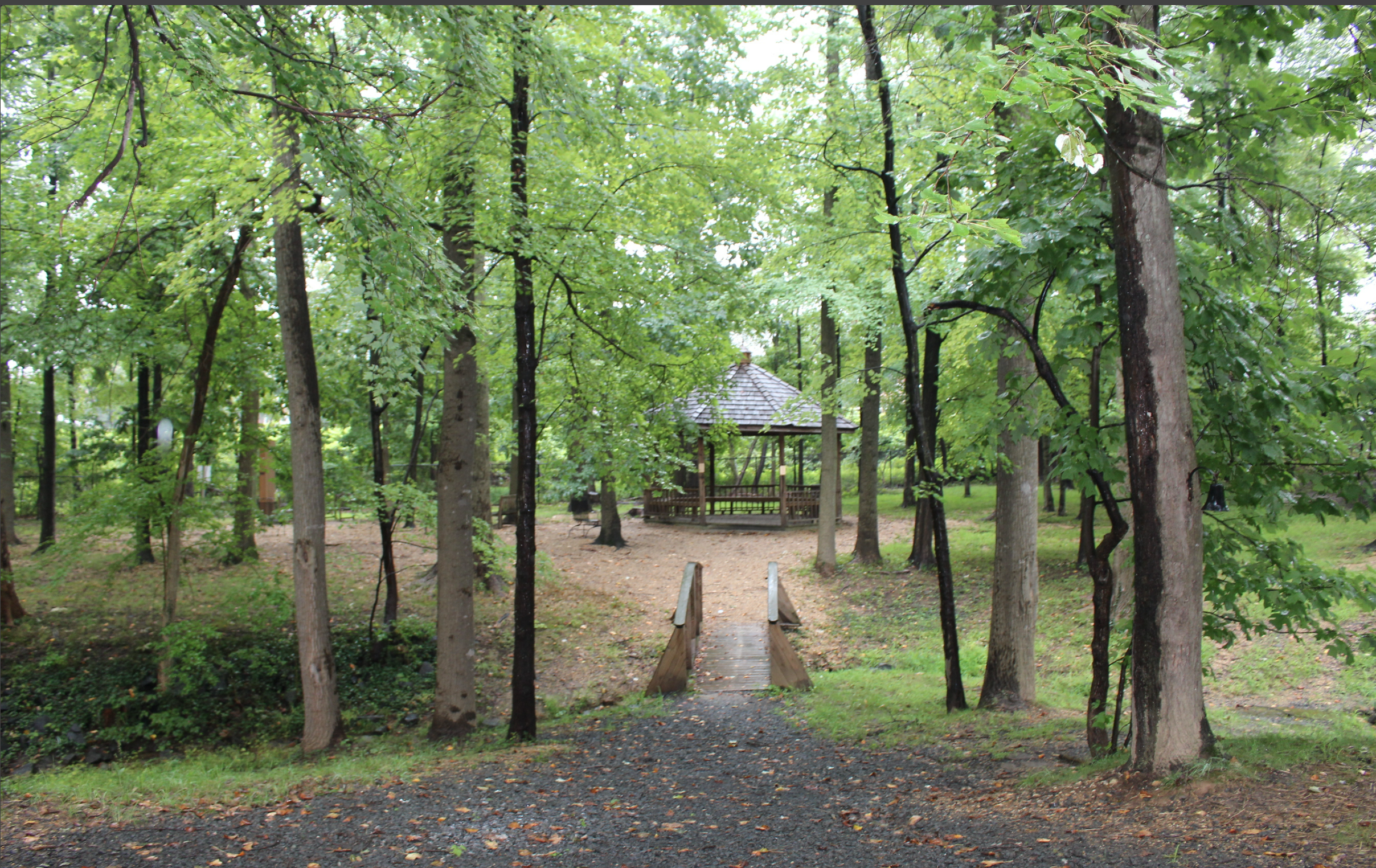 image of bridge to outdoor gazebo