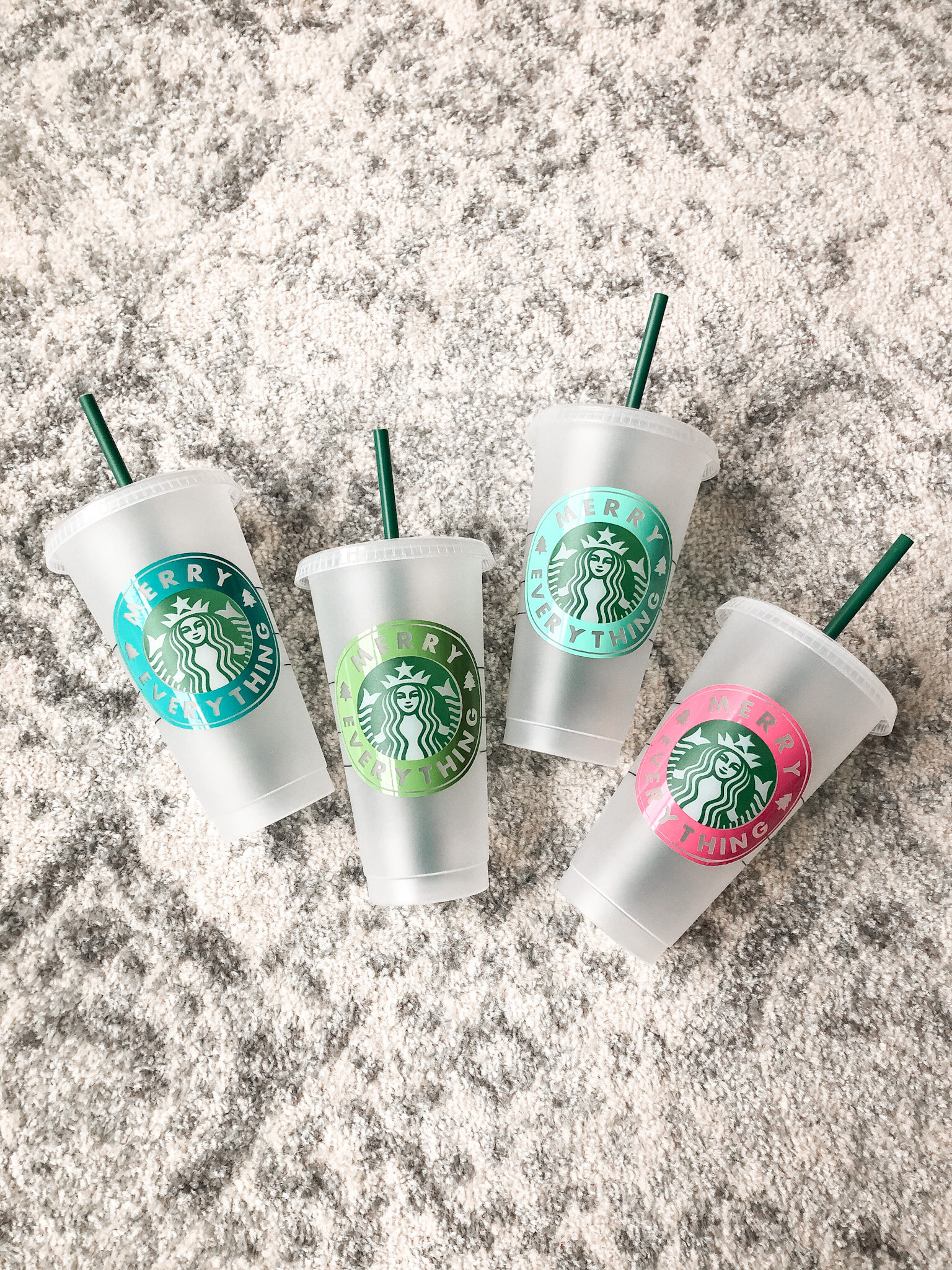 Starbucks Holiday Cold Cups — Brittany Lettering