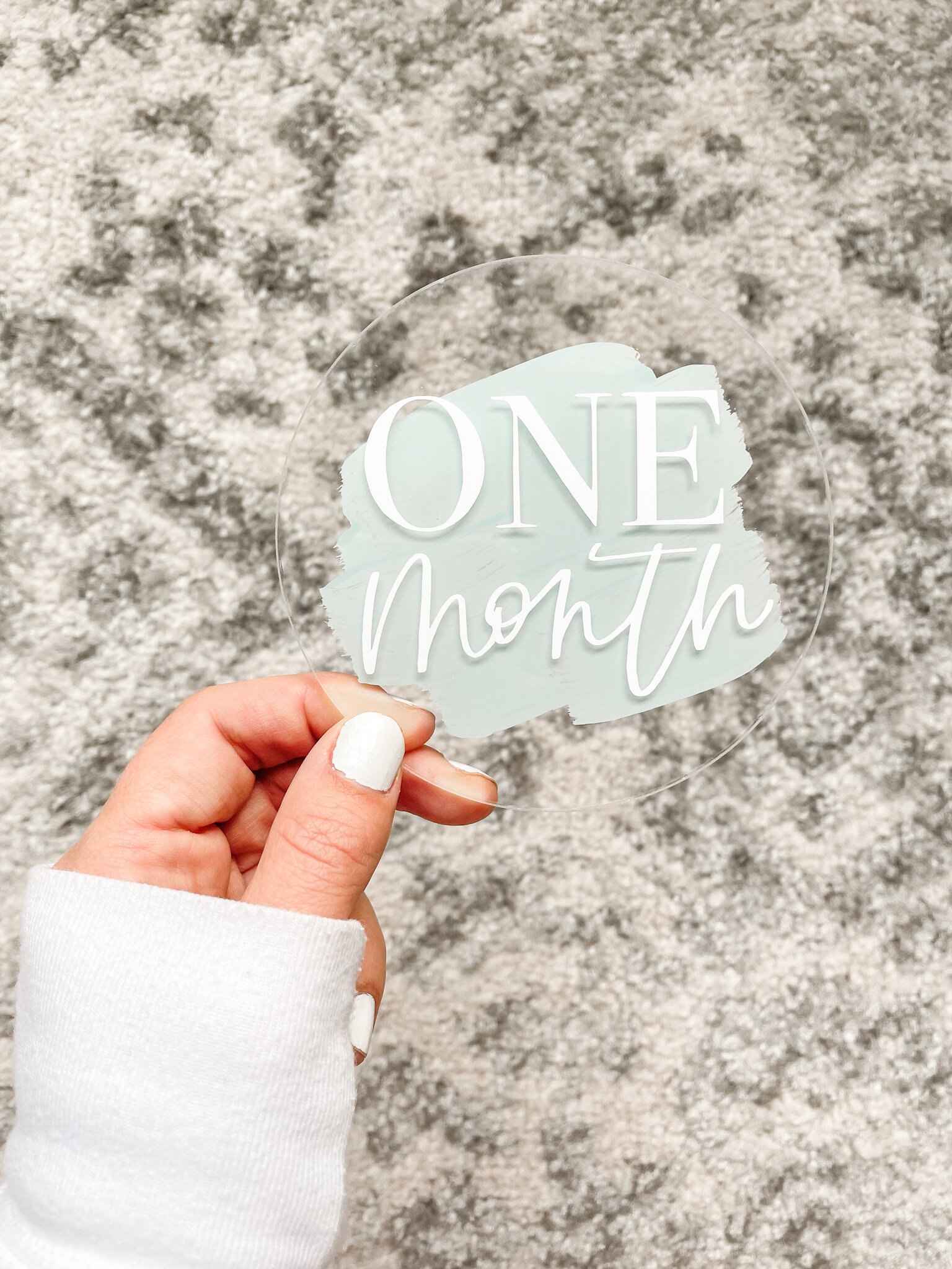 Hand Lettered Baby Monthly Milestones — Brittany Lettering