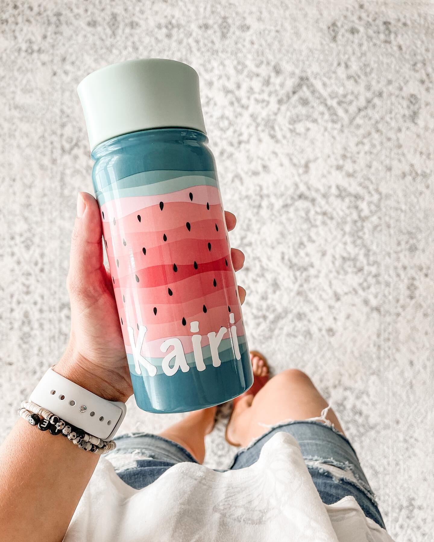 heads up! 🍉 @walmart has the cutest kids metal thermoses right now that are easily customizable with your @officialcricut 🍉 

for step by step tutorials check out the blog &mdash; link in bio! I share all the best tips &amp; tricks as well as mater