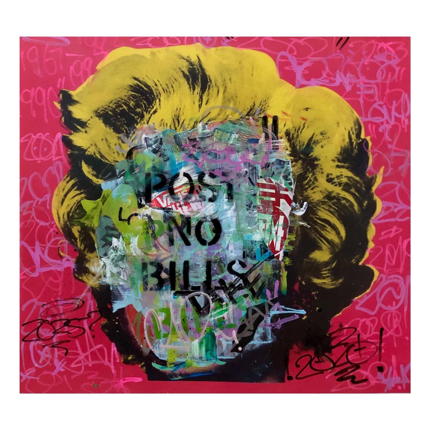 &ldquo;Ma(m)ry L(j)ane Trips&rdquo;

(Andy Warhol -Marilyn Diptych (1967)
36 x 36&quot; (91.5 x 91.5 cm) Aetna Silkscreen. Products, Inc.,Factory Additions, New York&copy;)

Ppffftt!! Another classic, DUH...how could I not? 
Caraktr.art X @AndyWarhol