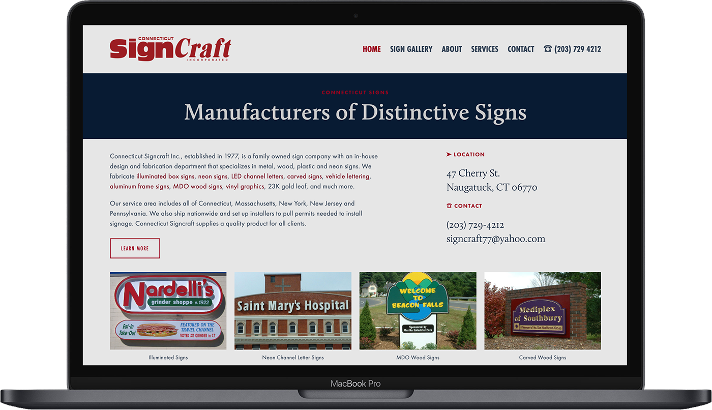 Connecticut Signcraft - Dunn Creative - Graphic Design, Web Development ...