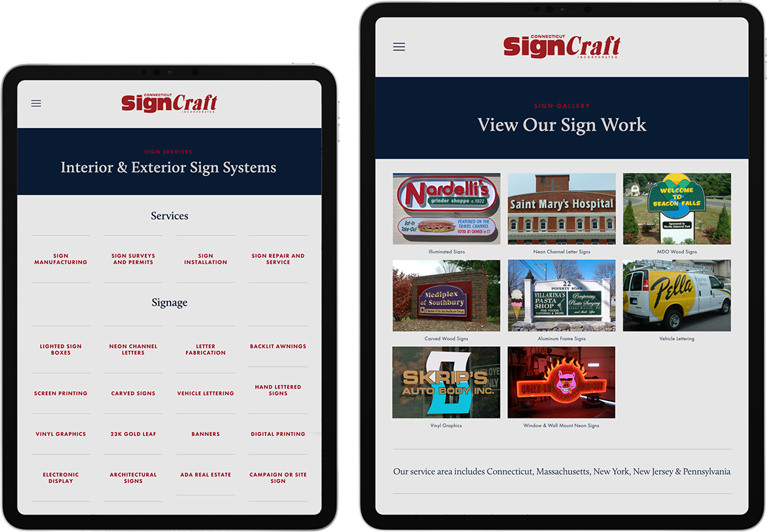 Connecticut Signcraft - Dunn Creative - Graphic Design, Web Development ...