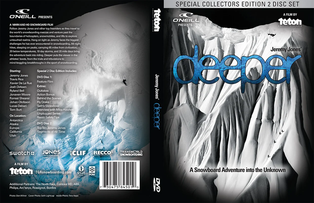 jeremy jones trilogy snowboard dvd Jeremy Jones' Deeper - Snowboard Movie - Box Art, Poster, Ad, & Marketing  Collateral Designs - Dunn Creative - Graphic Design, Web Development &  Digital Media