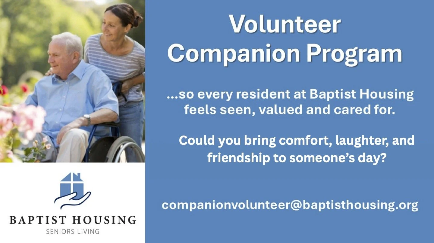 Baptist Housing’s New Volunteer Companion Program — Fellowship Pacific