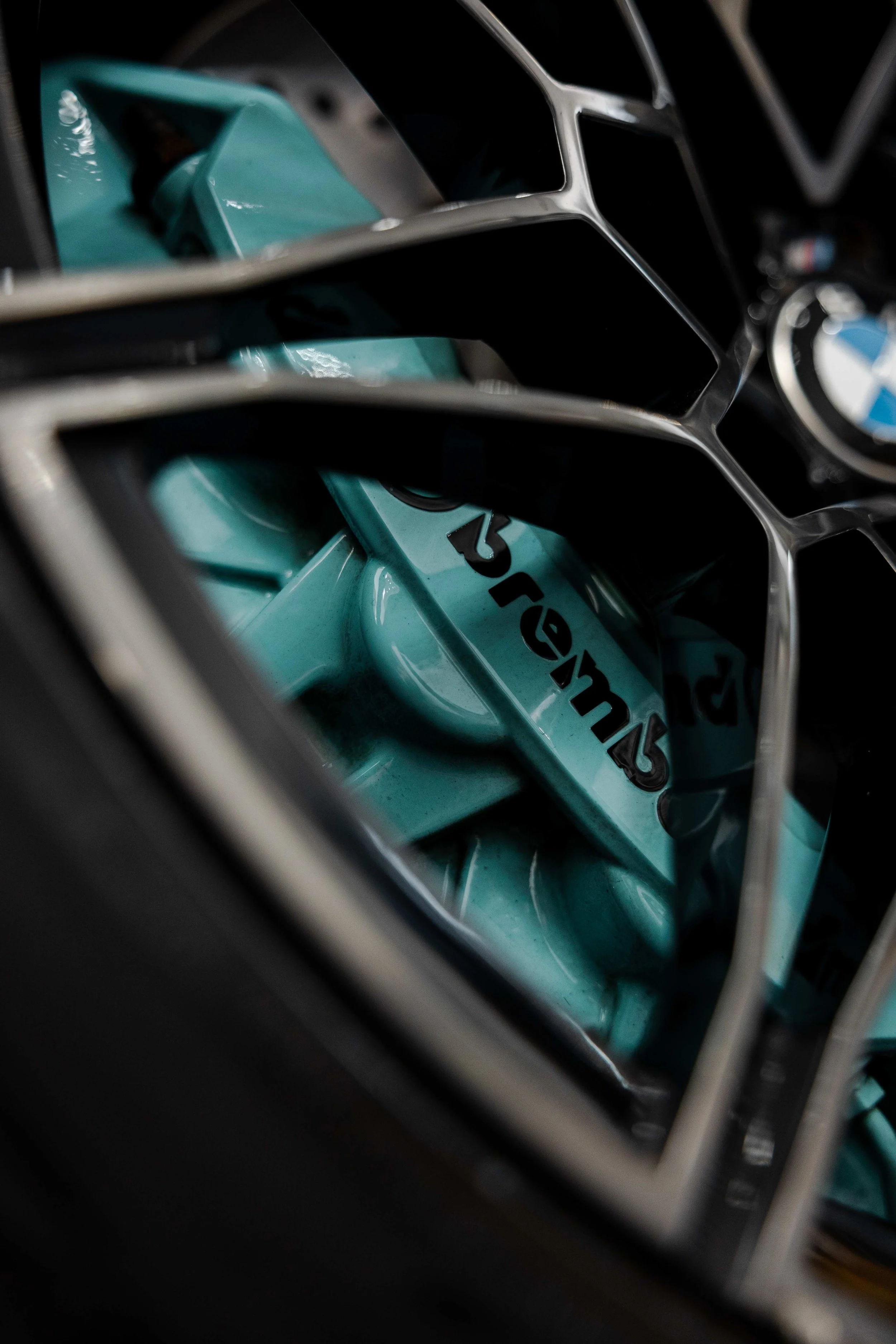 BMW M4 Competition alloy wheel with Brembo brake caliper in Mona Vale