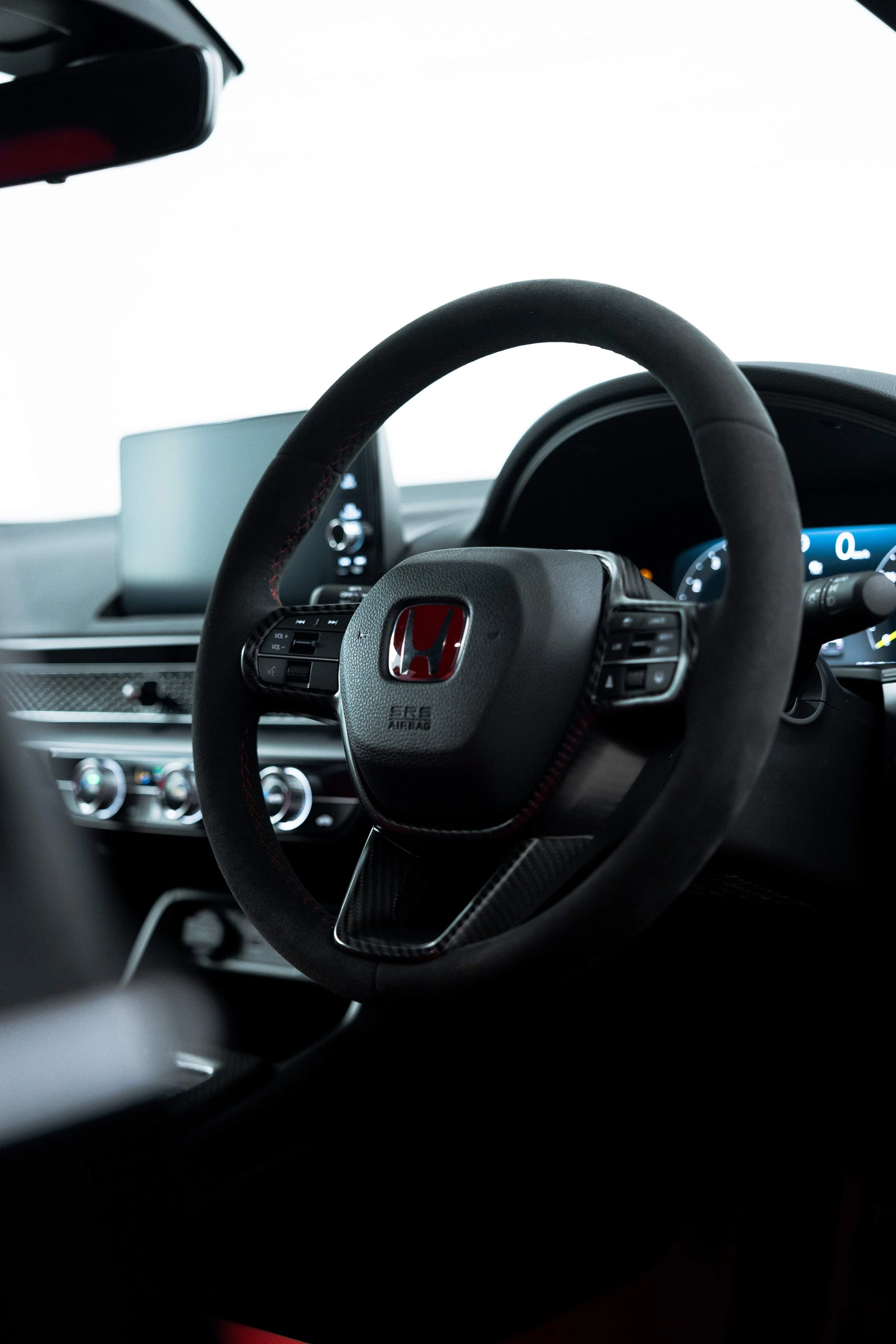 Honda Civic Type R steering wheel and dashboard after interior detailing in Sydney