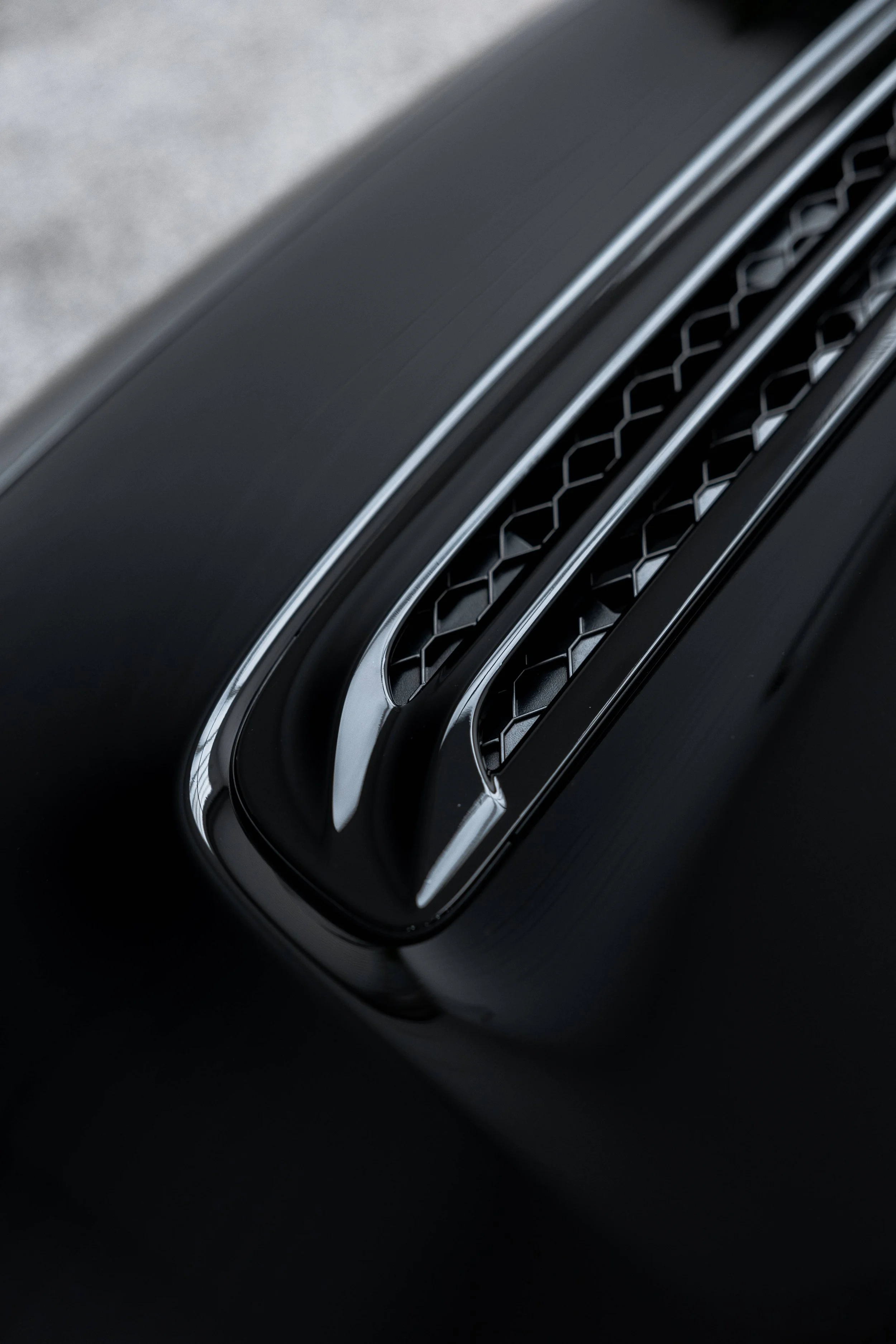 Black Honda Civic Type R bonnet vent with XPEL Paint Protection Film in Sydney