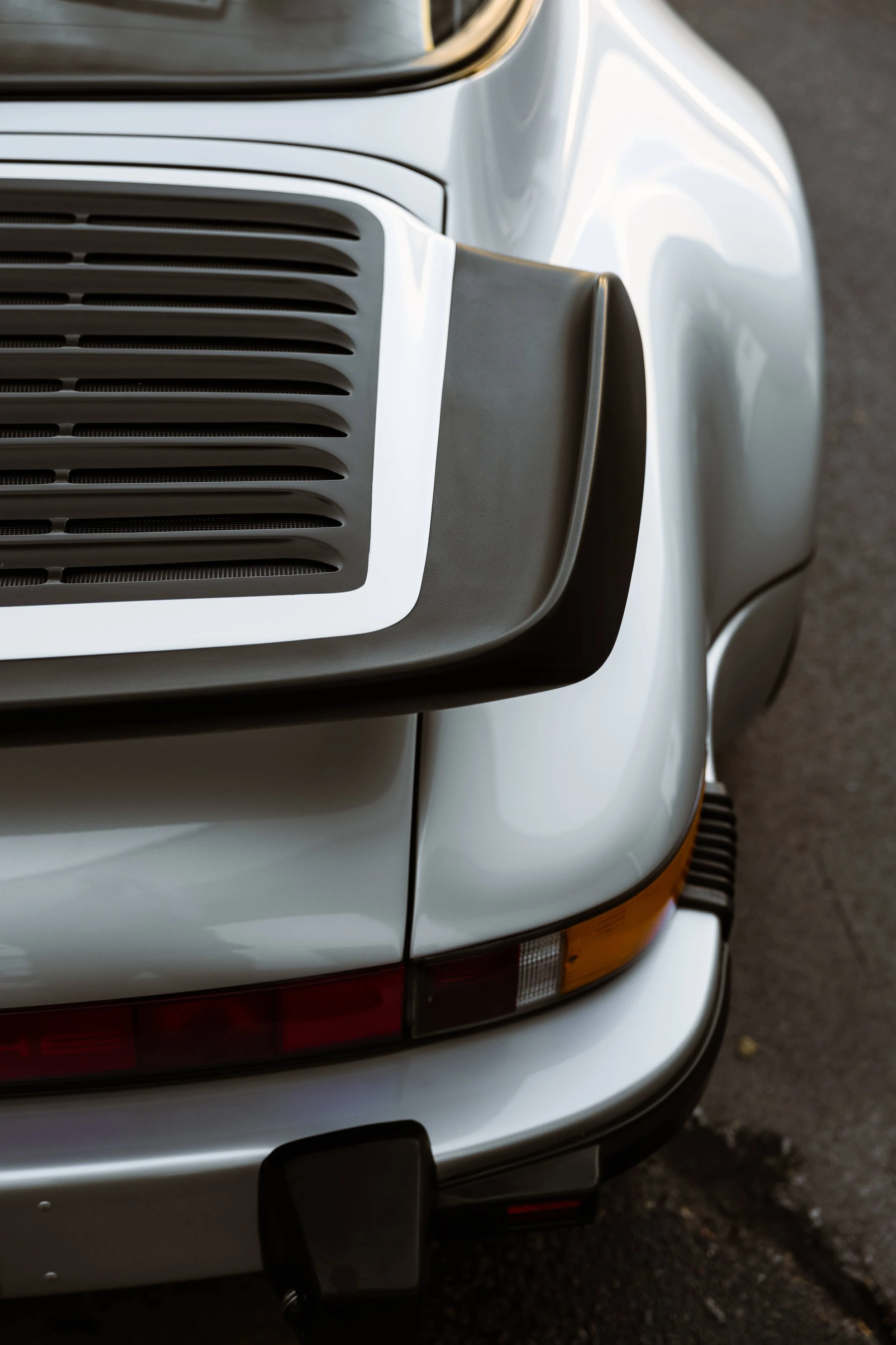 Silver 1989 Porsche 911 Carrera Targa rear guard vent and taillight in Sydney