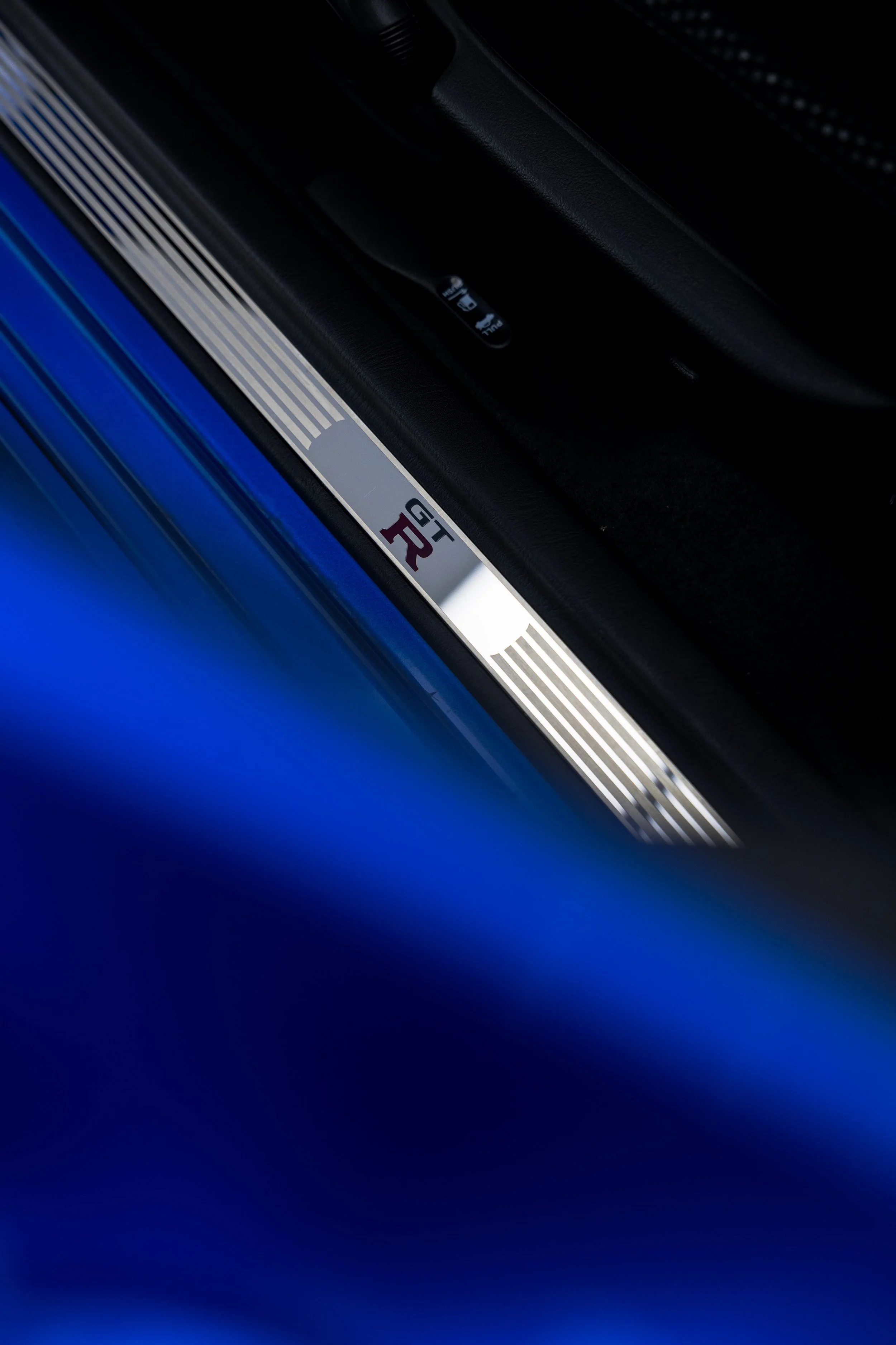 Nissan GT-R door sill after interior detailing in Sydney