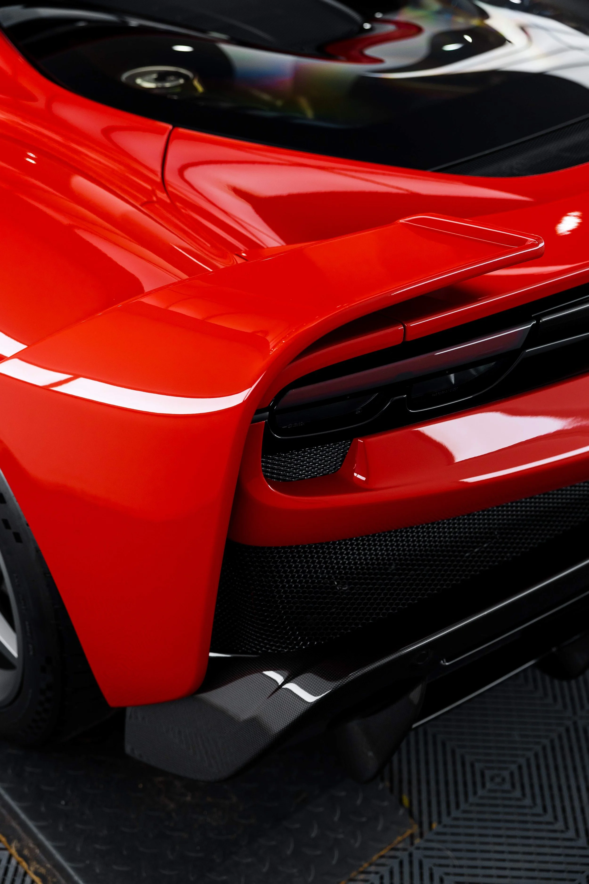 Red Ferrari 296 Speciale rear wing and taillight with carbon diffuser and XPEL Paint Protection Film in Sydney