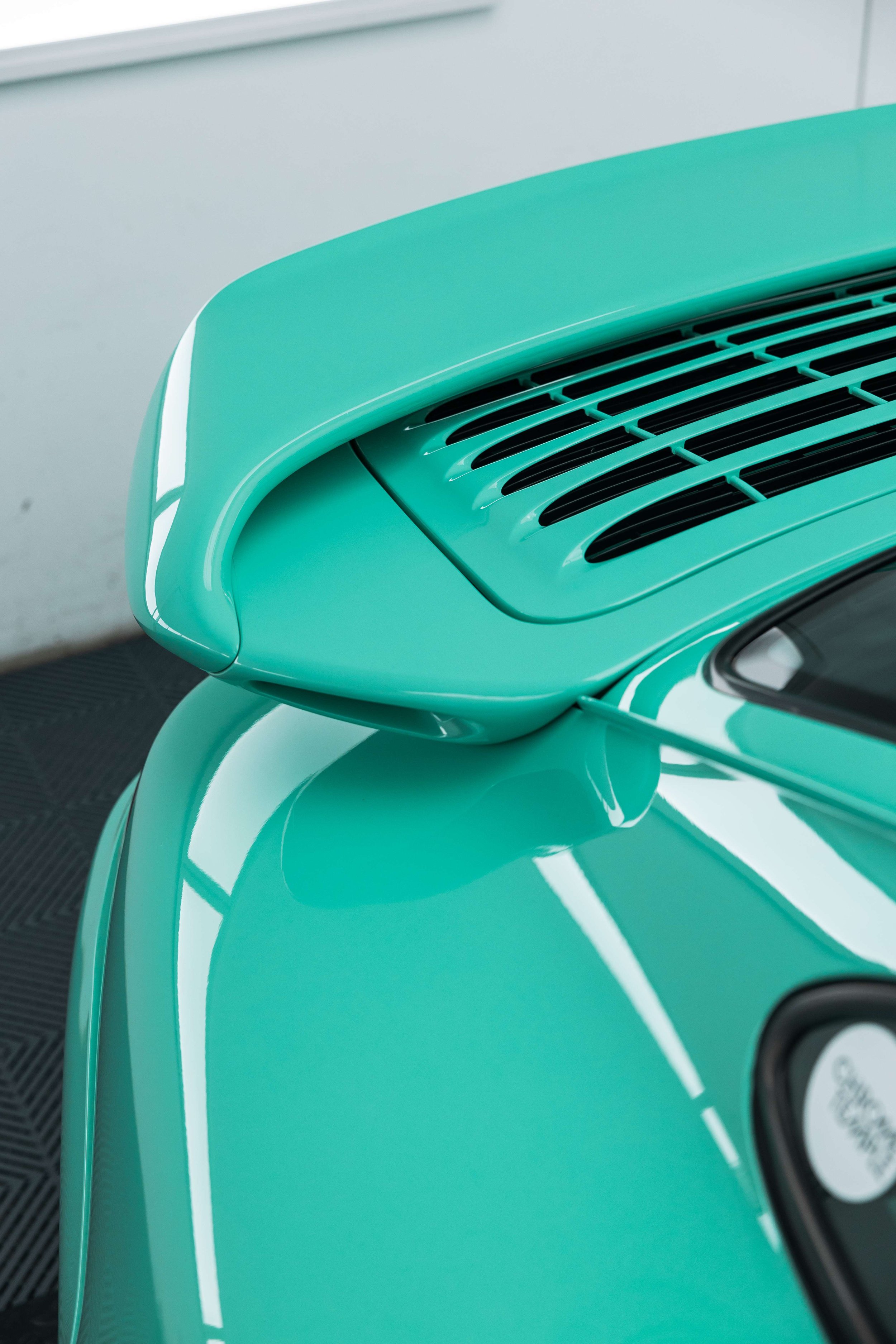 Mint green Porsche 993 rear wing with XPEL Paint Protection Film in Sydney