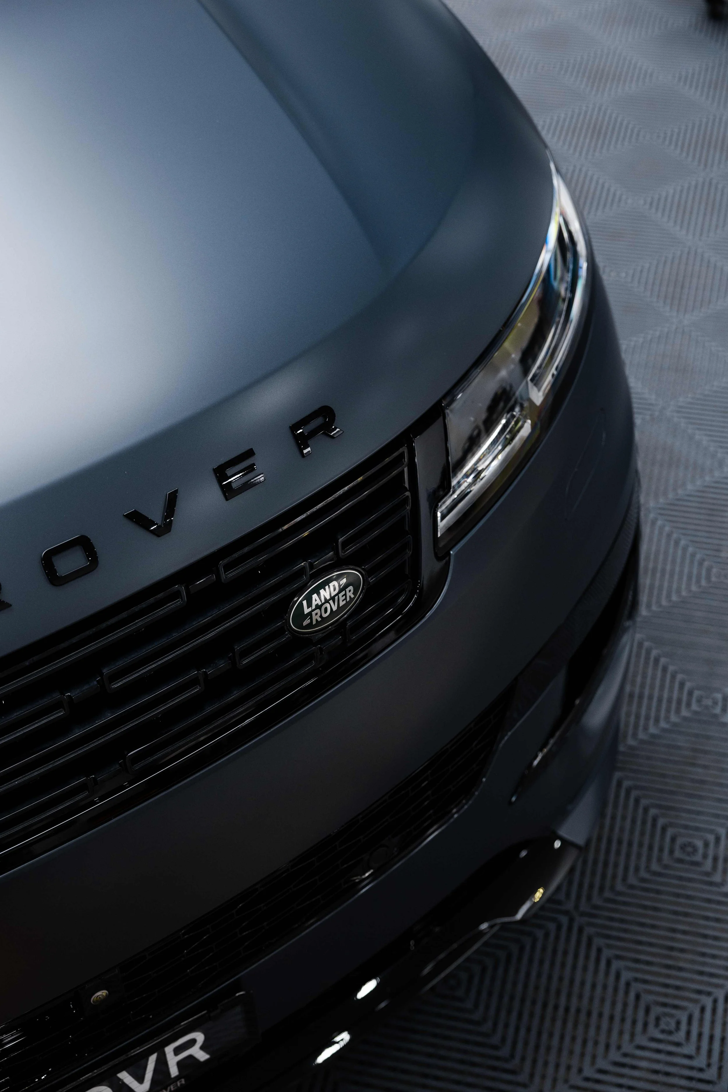Range Rover badge on bonnet with XPEL Stealth Paint Protection Film in Mona Vale