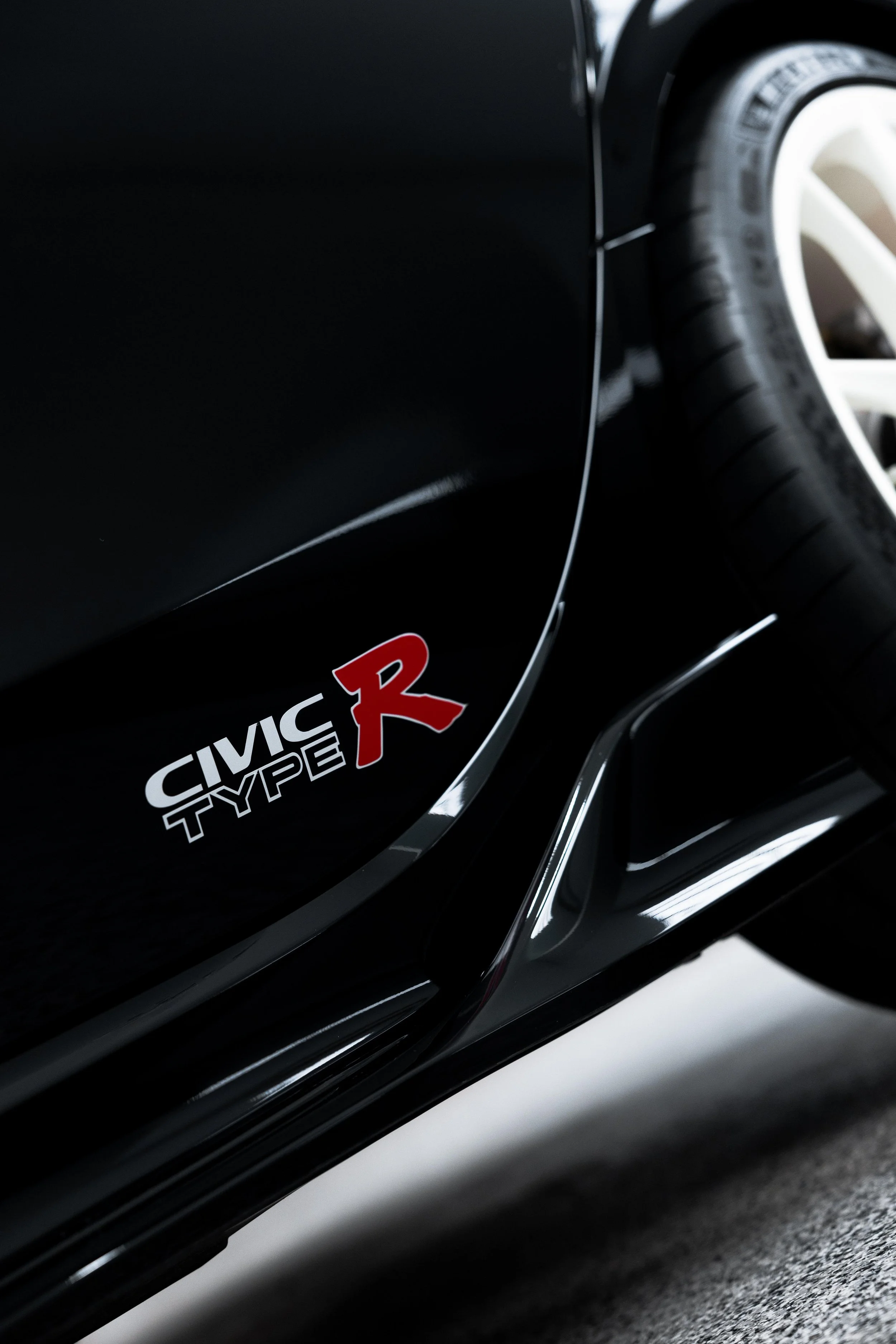 Civic Type R badge on door with XPEL Paint Protection Film in Mona Vale
