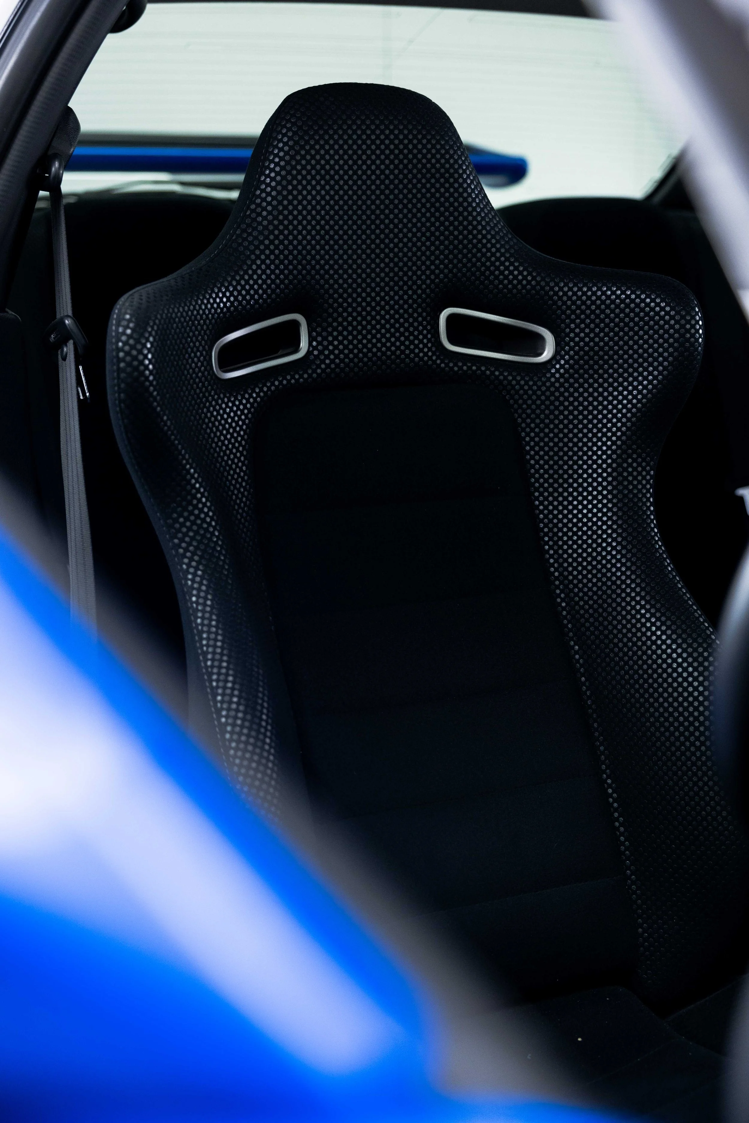 Nissan R34 GT-R Nur carbon fibre racing seat after interior detailing in Sydney