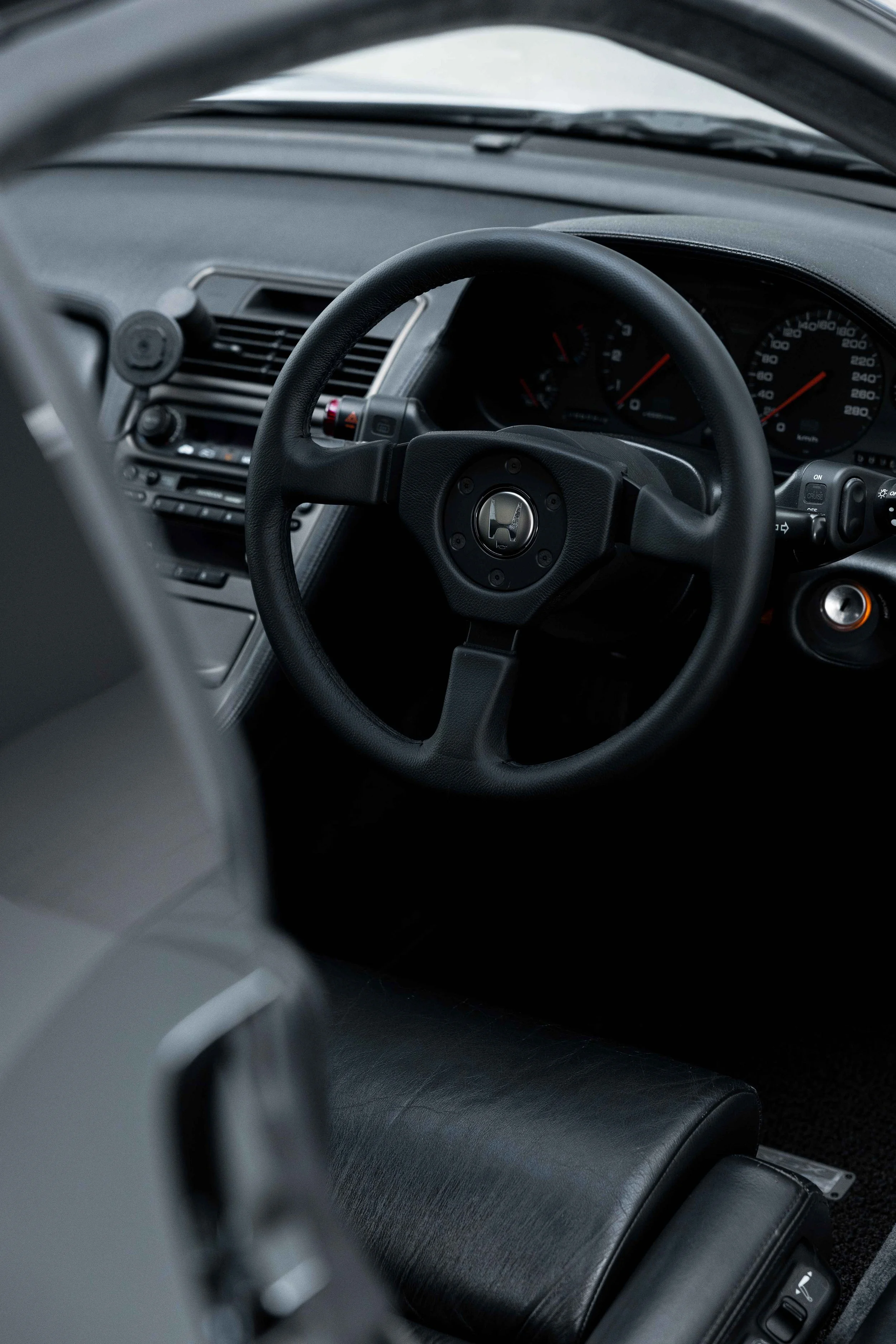 Honda NSX steering wheel and dashboard after interior detailing in Mona Vale