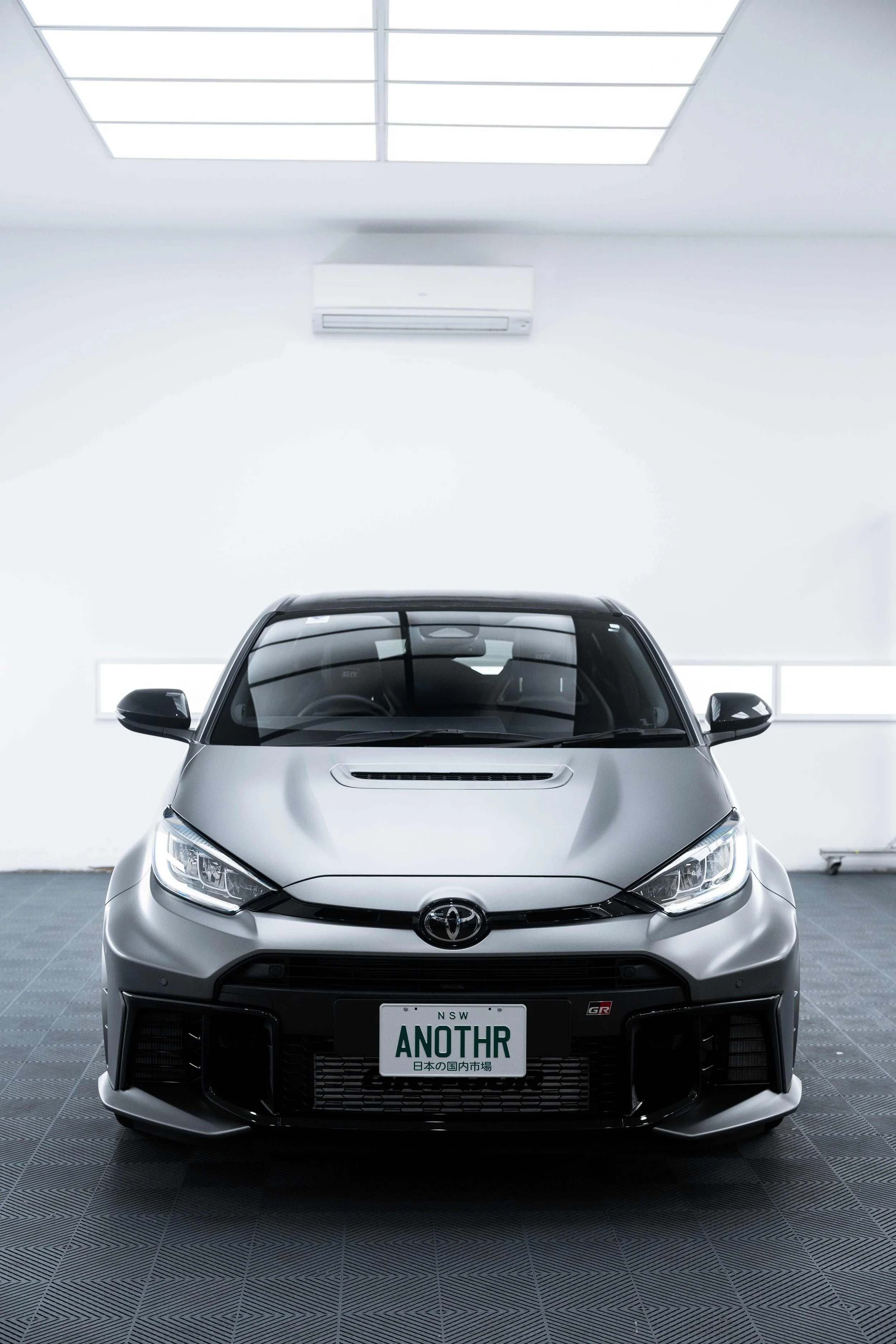 Matte grey Toyota GR Yaris front three quarter with XPEL Paint Protection Film in Mona Vale