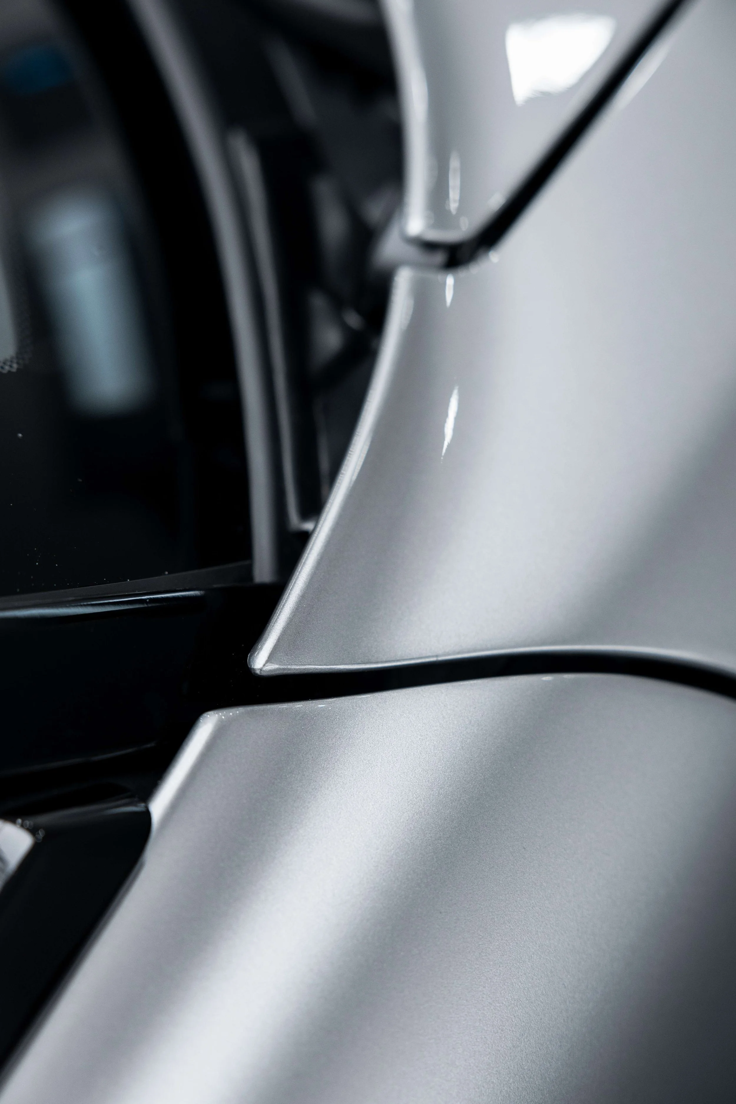 Silver Honda NSX B pillar and roofline with XPEL Paint Protection Film in Sydney