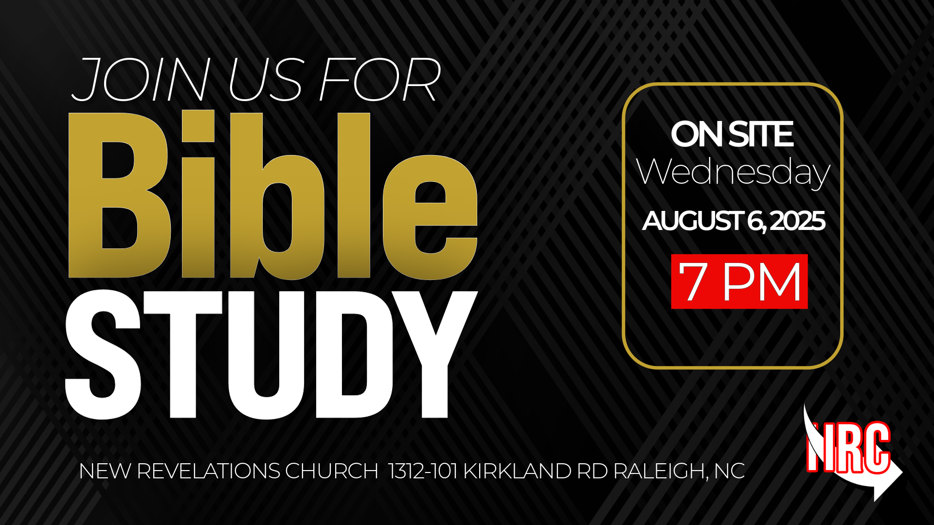 August Bible Study