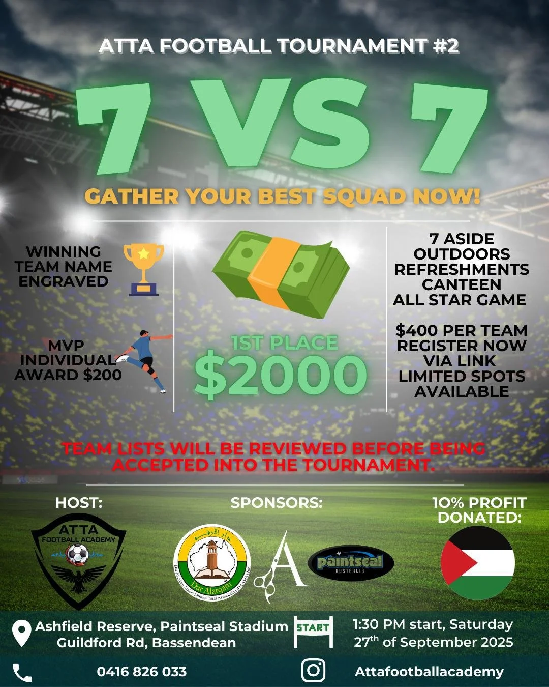 ATTA FOOTBALL TOURNAMENT #2 7 V 7