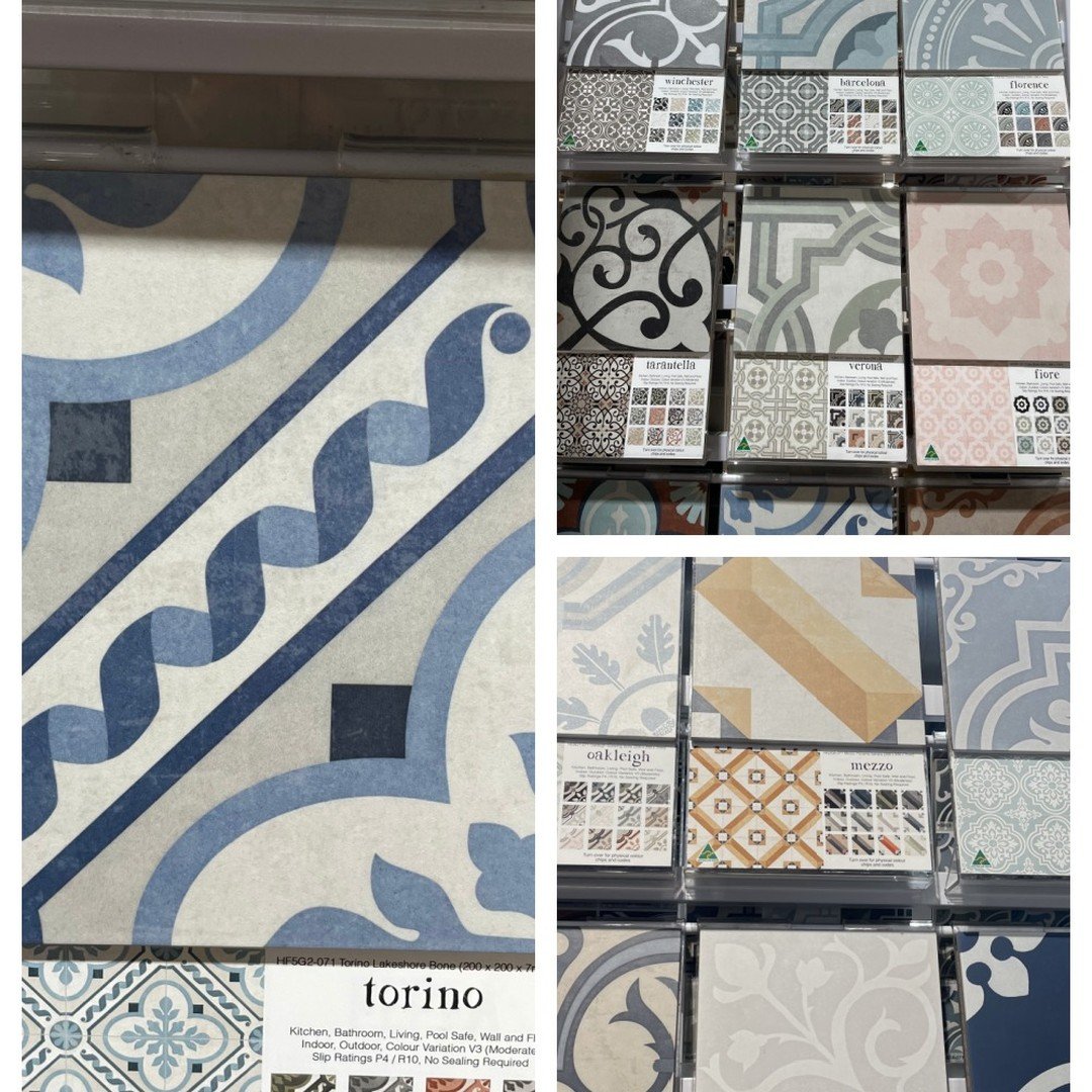 I adore these patterned tiles from @nationaltilesau ...my favourites are the blue tonings, but there are so many different designs and colours to choose from ❤️
