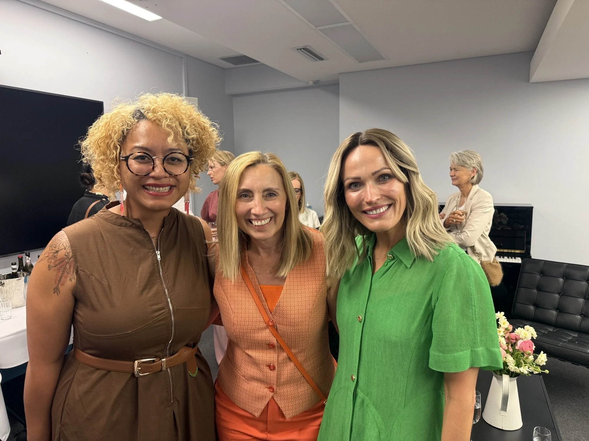 This Girl in an orange suit chatted to Sally Hepworth