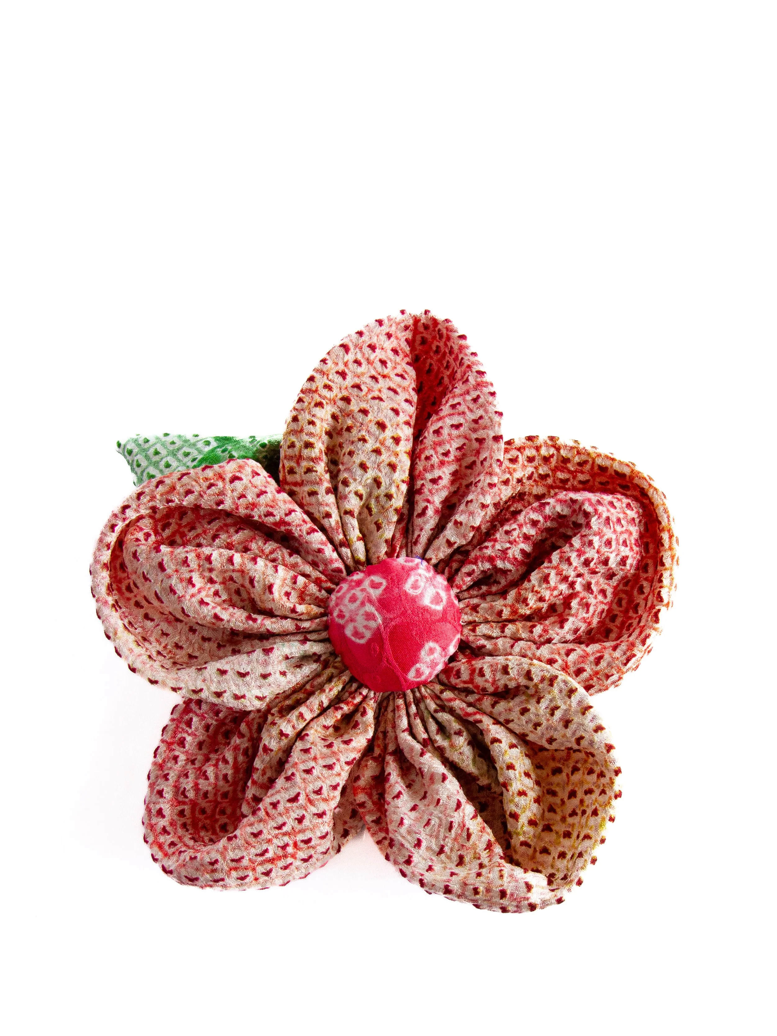 Sakura Shibori Upcycled Kimono Corsage Brooch