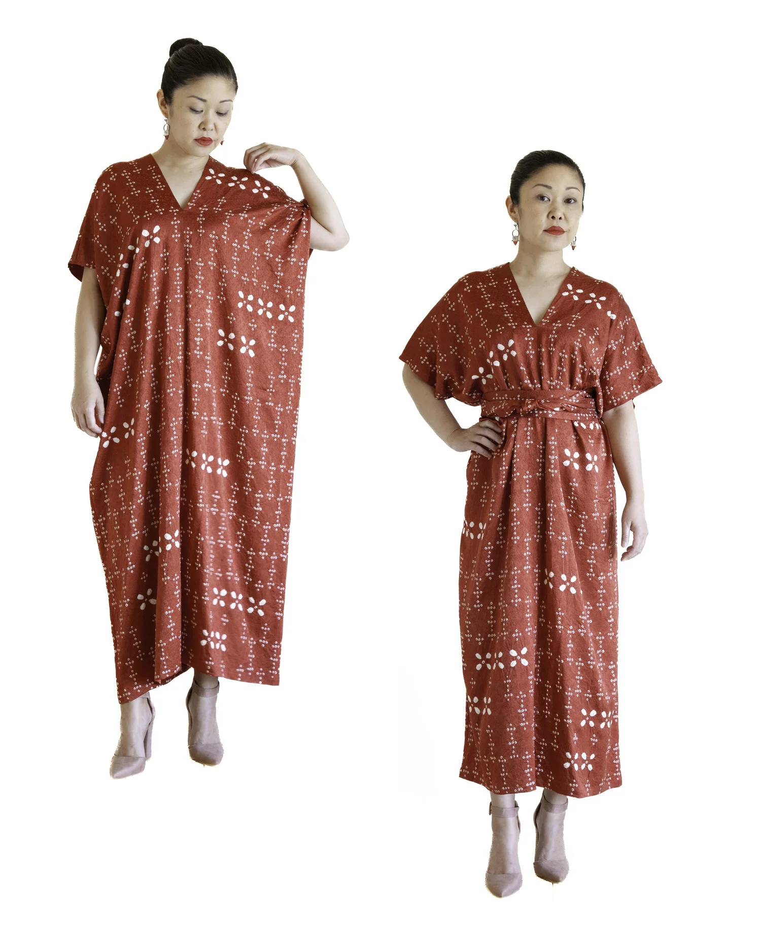 Black Katazome Zero Waste Dress MADE BY YUKI Black Katazome Zero Waste Dress MADE BY YUKI