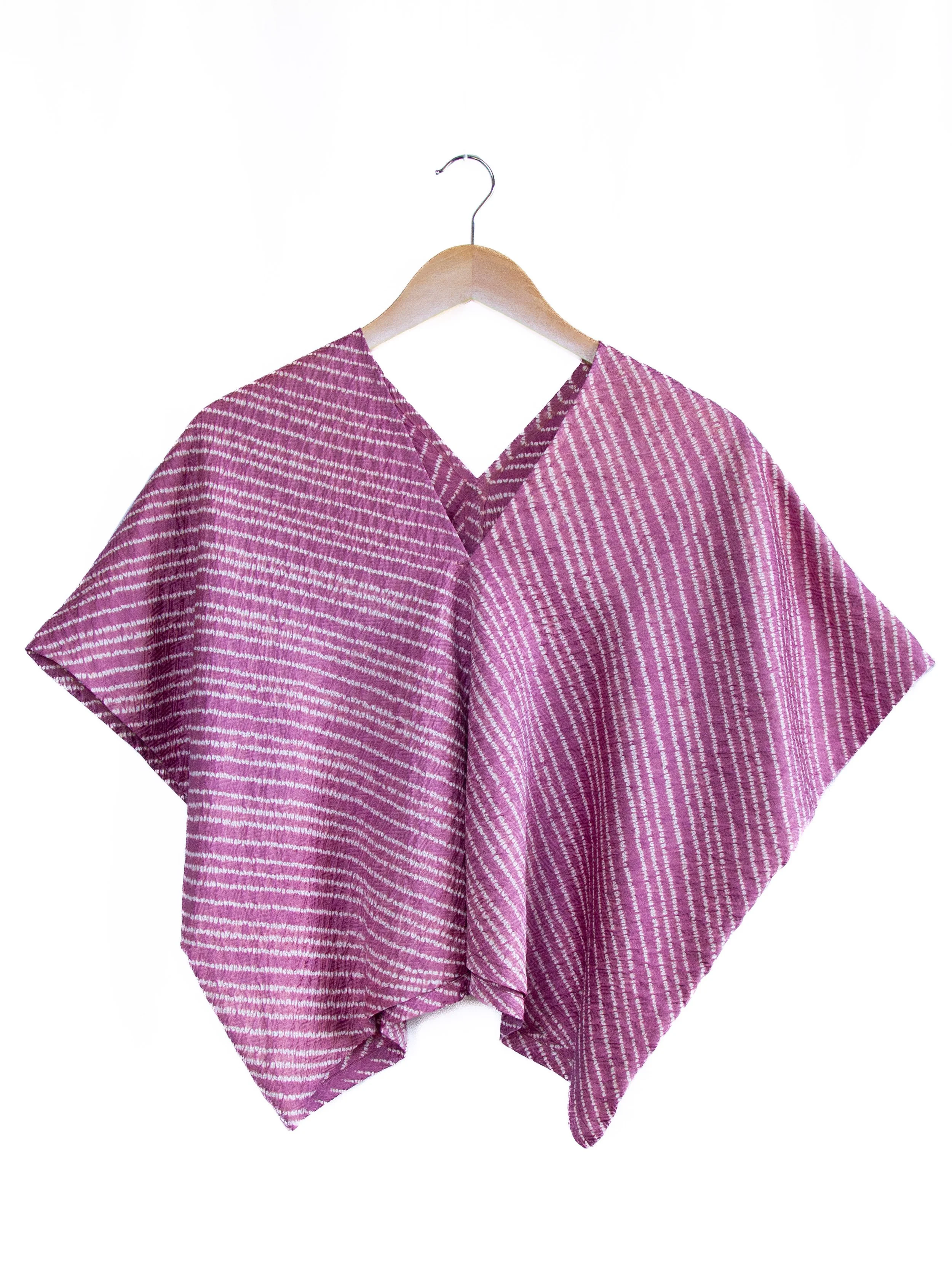 Pink Shibori Zero Waste Kimono Top
