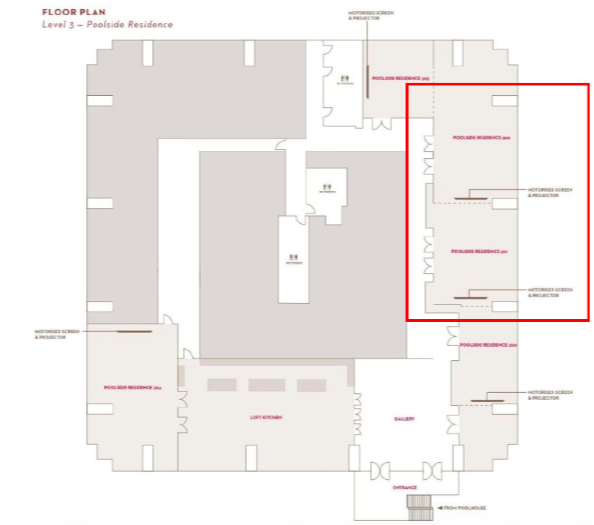 Grand Hyatt Kuala Lumpur - Poolside Residence, conference room, floorplan