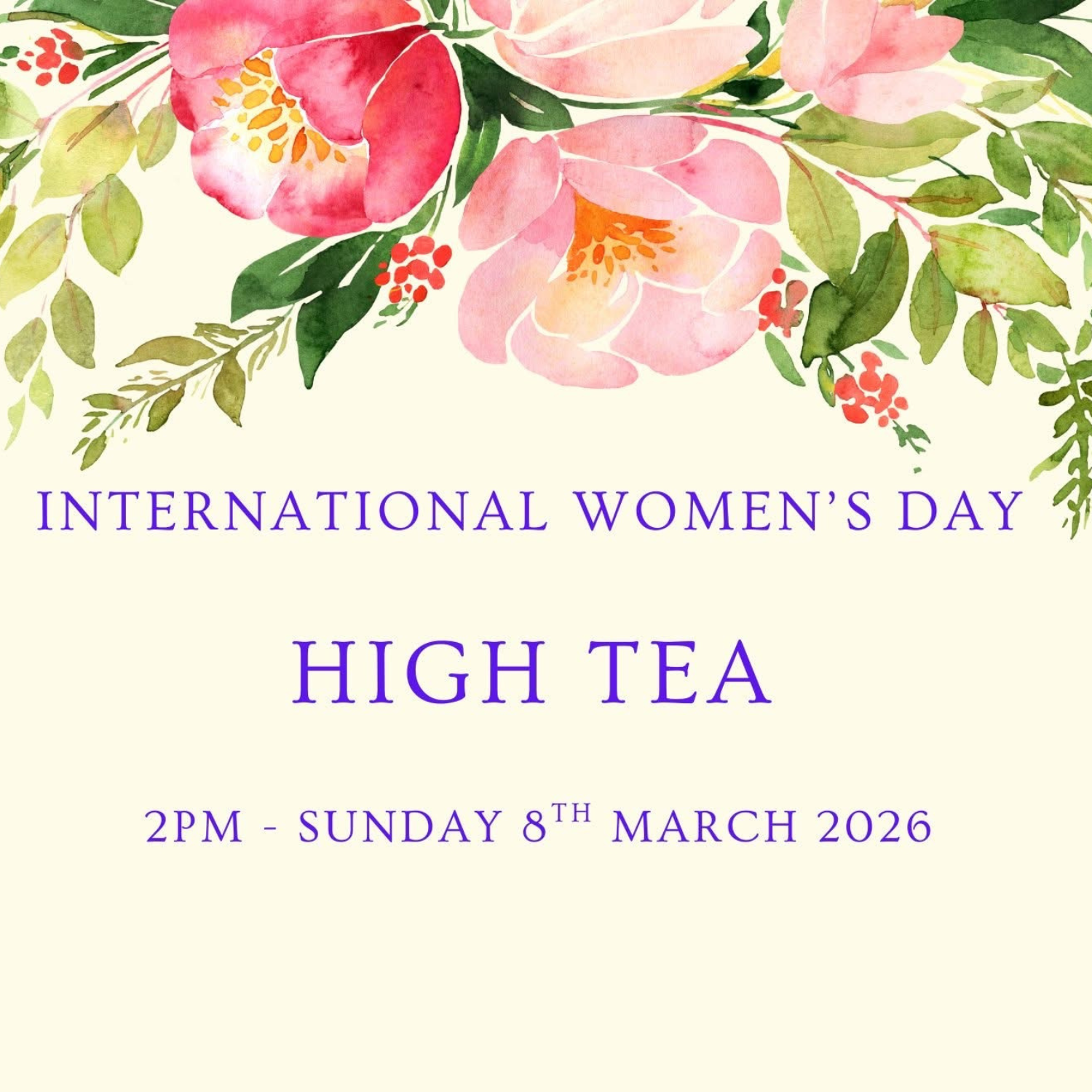 International Women's Day High Tea