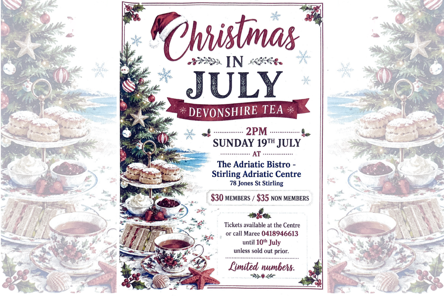 Christmas in July Devonshire Tea