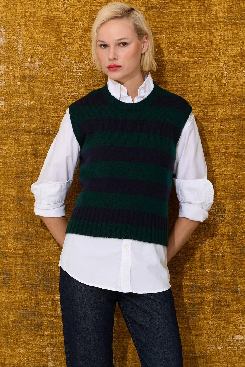 BE GLAM hunter green-navy front.jpg