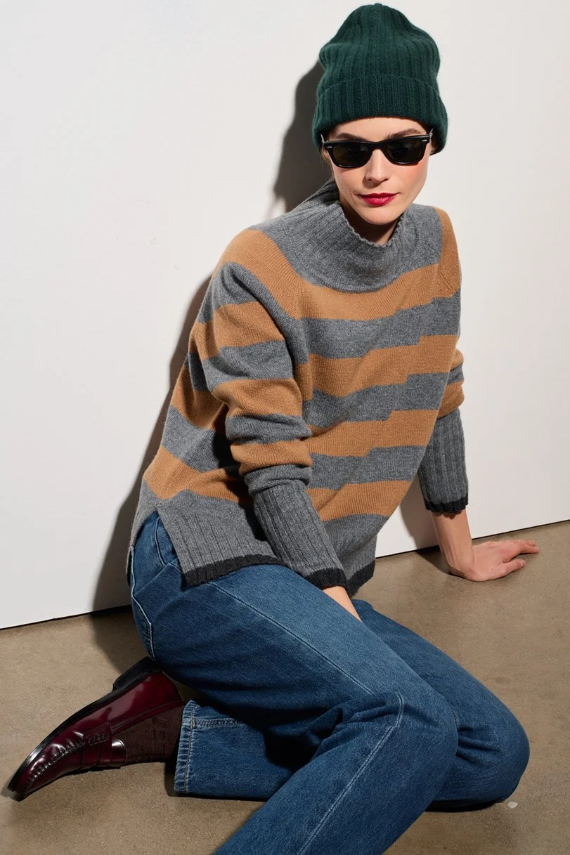 BE DIFFERENT dkgrey-camel-charcoal front.jpg