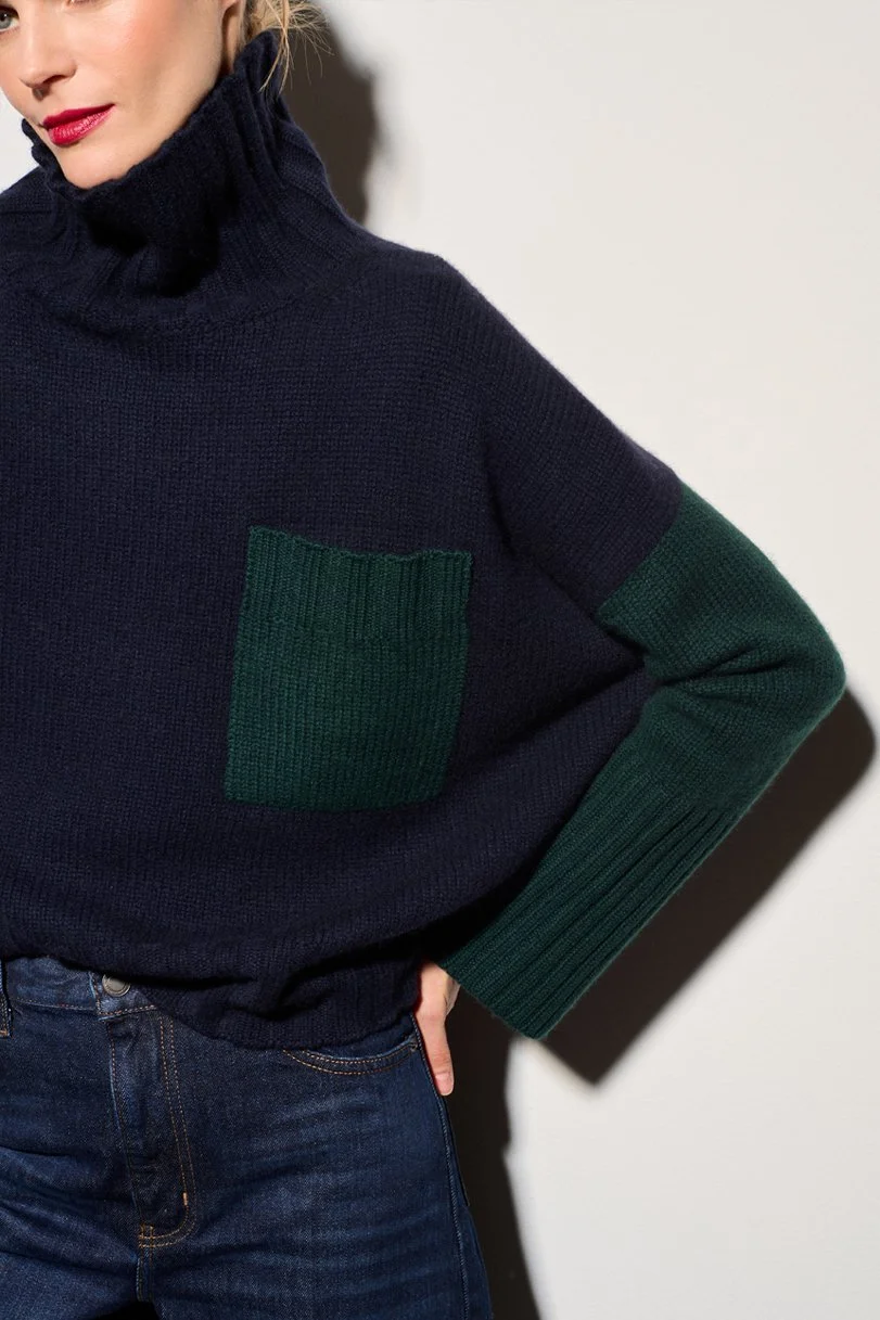 BE ALLURING navy-hunter green front detail.jpg