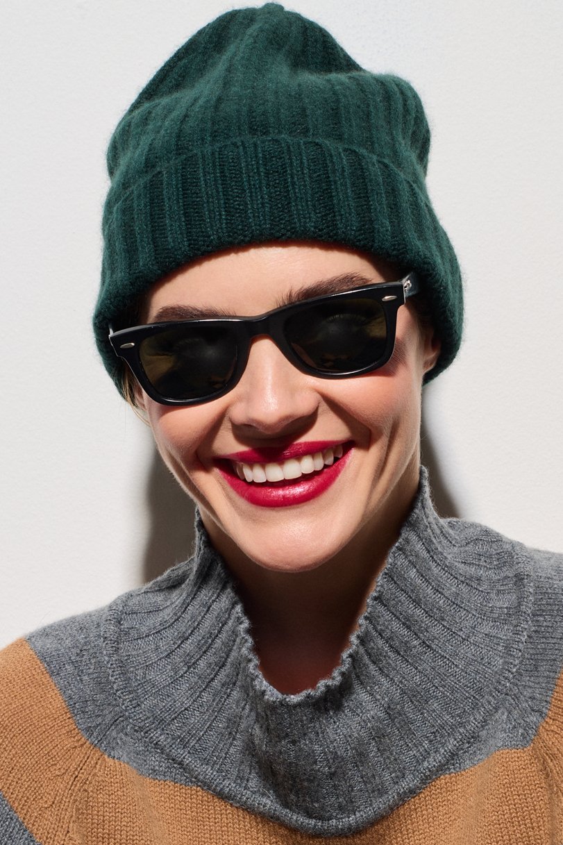RIBBED "BE IRONIC" HAT