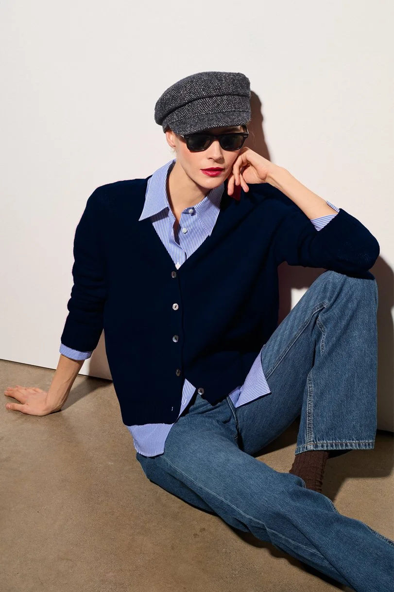 CLASSIC SOLID "BE NOW" CARDIGAN