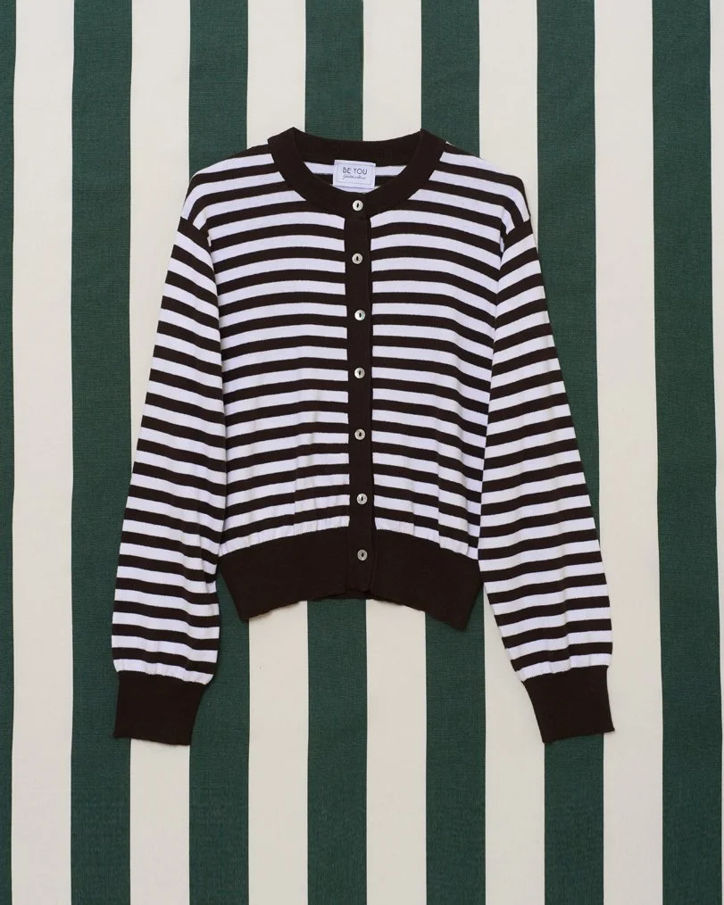 STRIPPED "BE MOTIVATED" CREWNECK