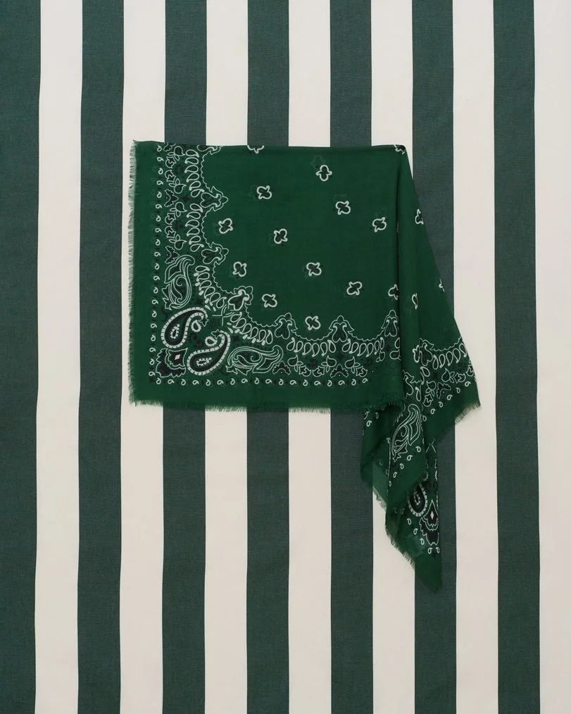 BANDANA "BE FRESH" FOULARD TROPICAL GREEN