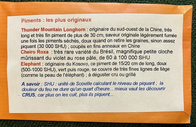 Piments les plus originaux de l'année