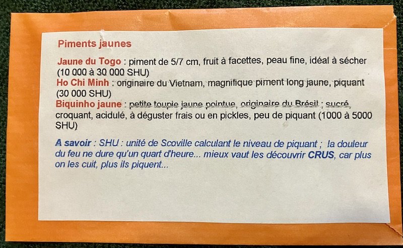 Piments jaunes