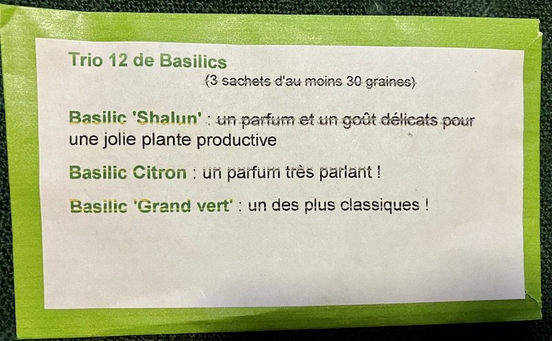3 basilics #12 : Grand vert, Shalun, Citron