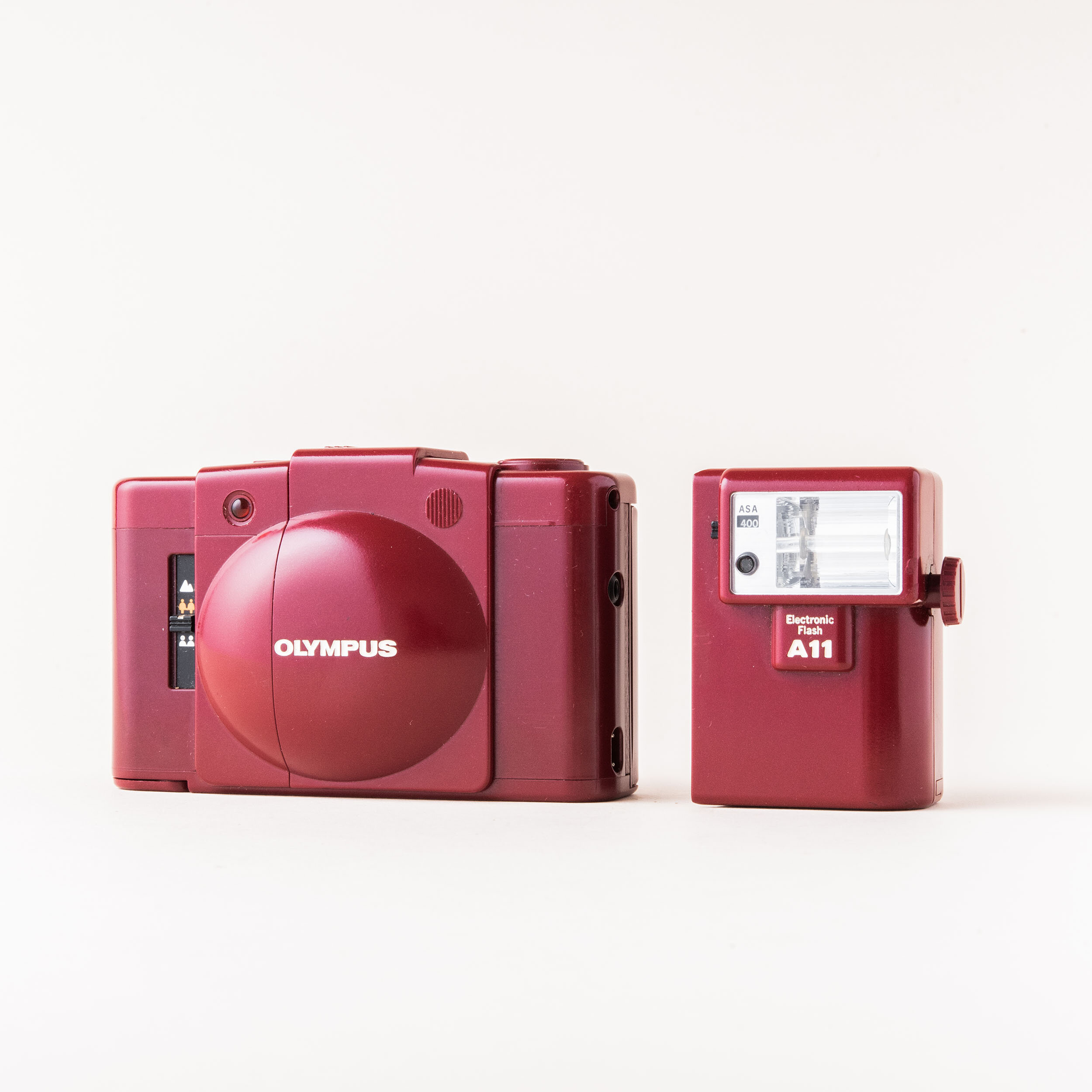 Olympus XA2 RED + A11 Flash & Case — Analogue Supply