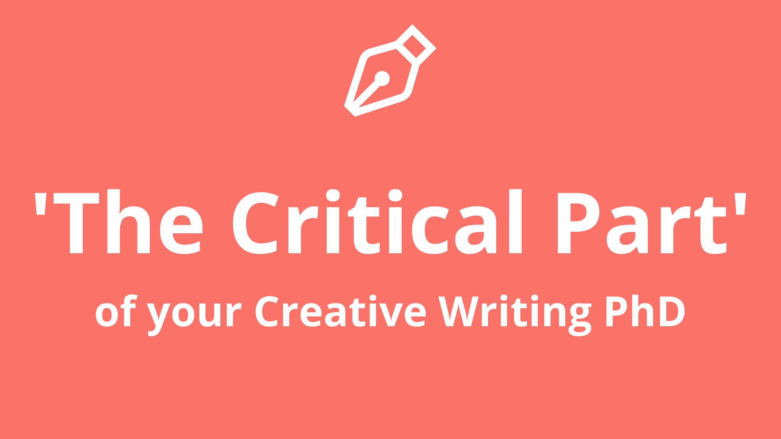 Creative Writing PhD — Sophie Nicholls