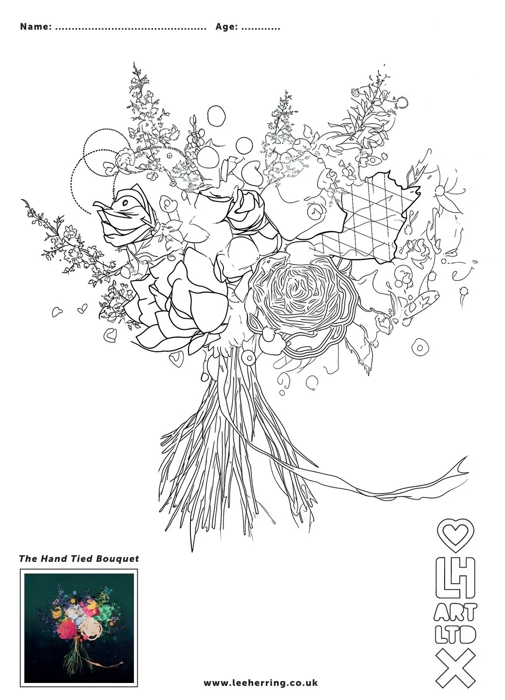 Colouring Page - The Hand Tied Bouquet