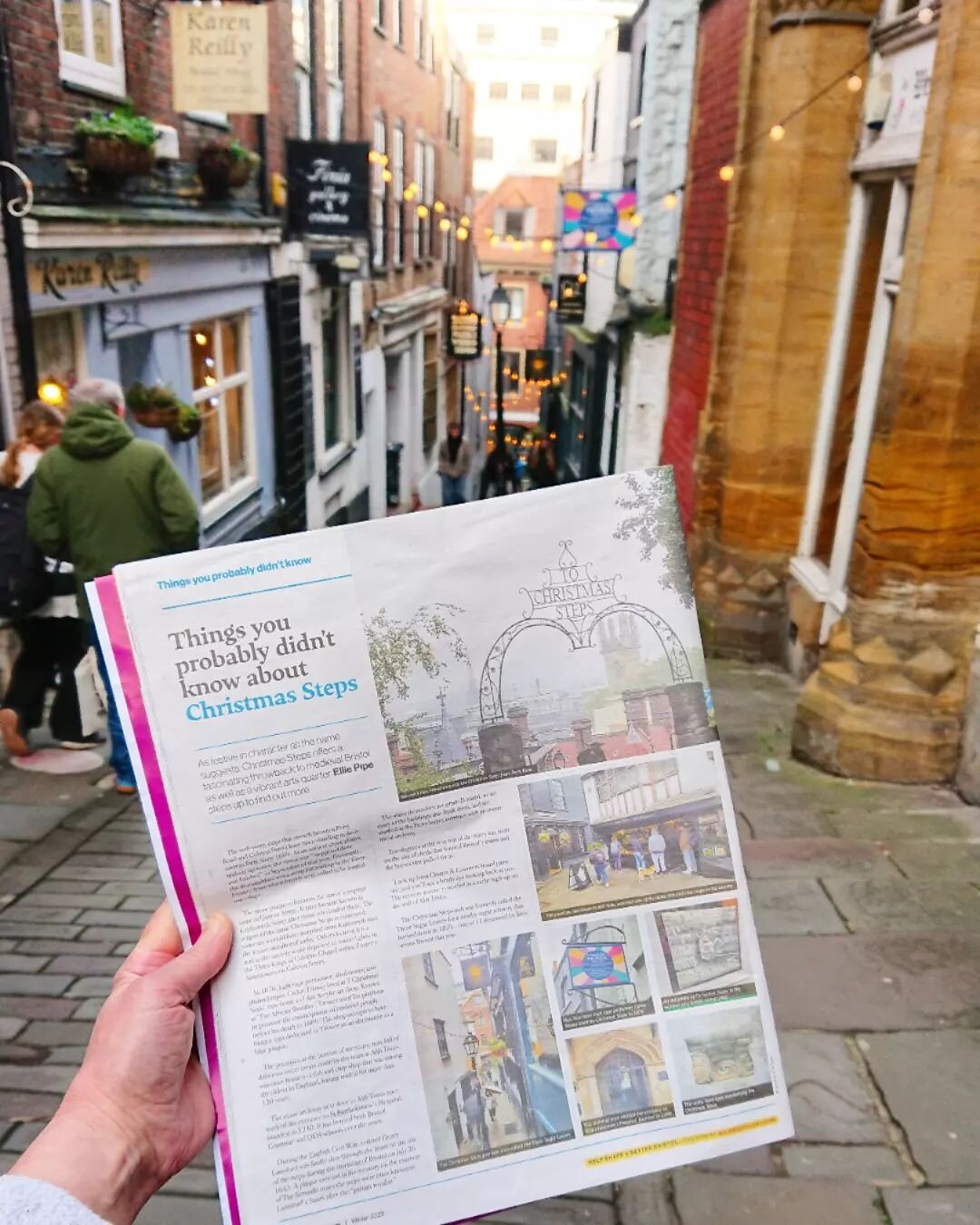 Lovely feature in the winter edition of @bristol247 all about things to spot in and around Christmas Steps! And what a lovely day it was today for a wander! ☀️☀️#christmassteps #christmasstepsartsquarter #bristol247